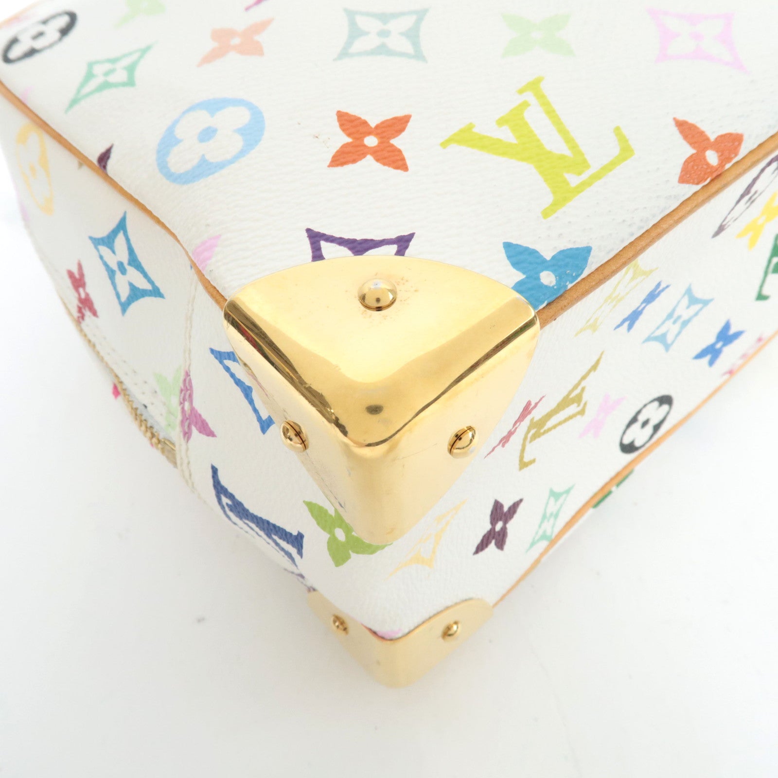 Louis Vuitton Monogram Multicolore Trouville Handbag Blanc M92663 SD0045