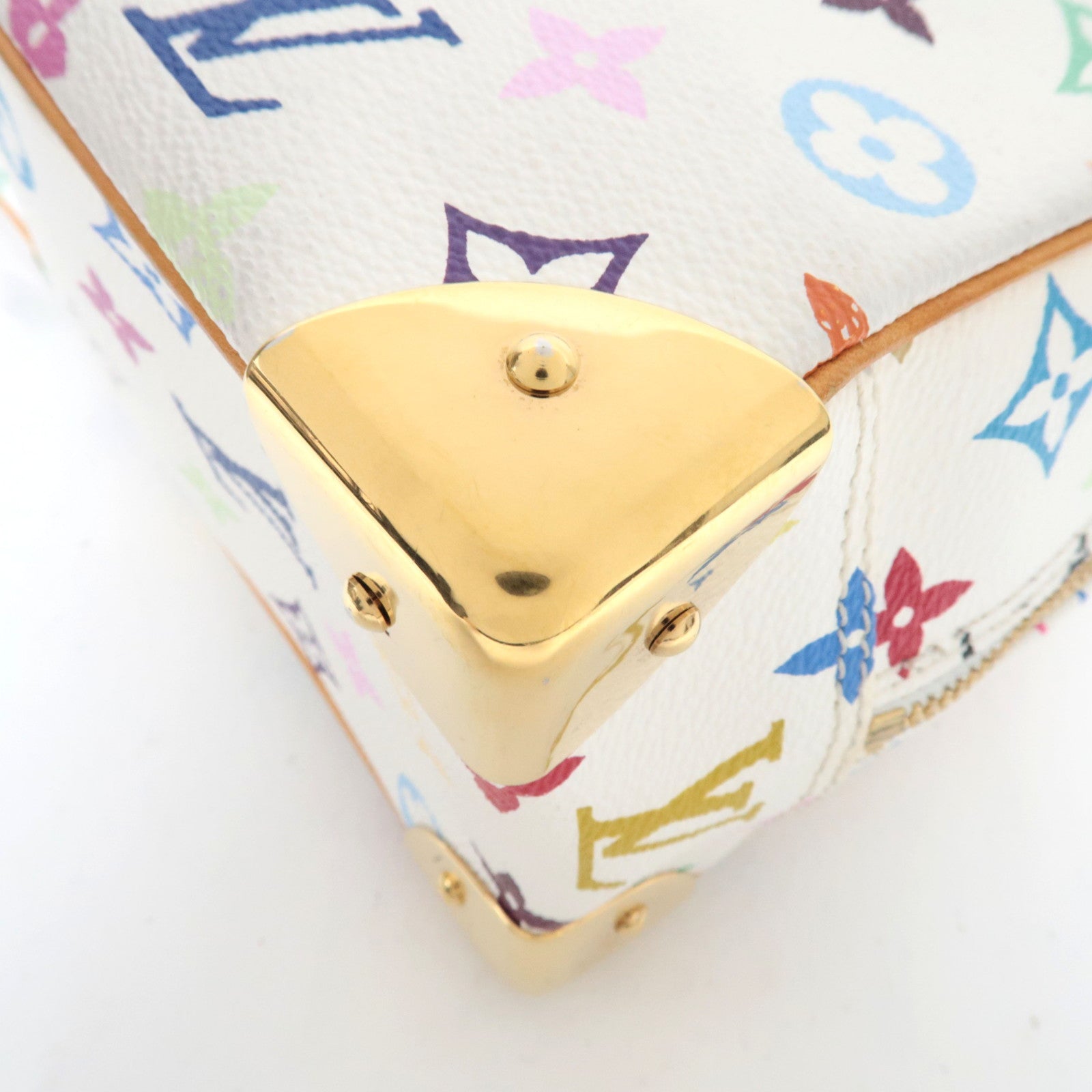 Louis Vuitton Monogram Multicolore Trouville Handbag Blanc M92663 SD0045