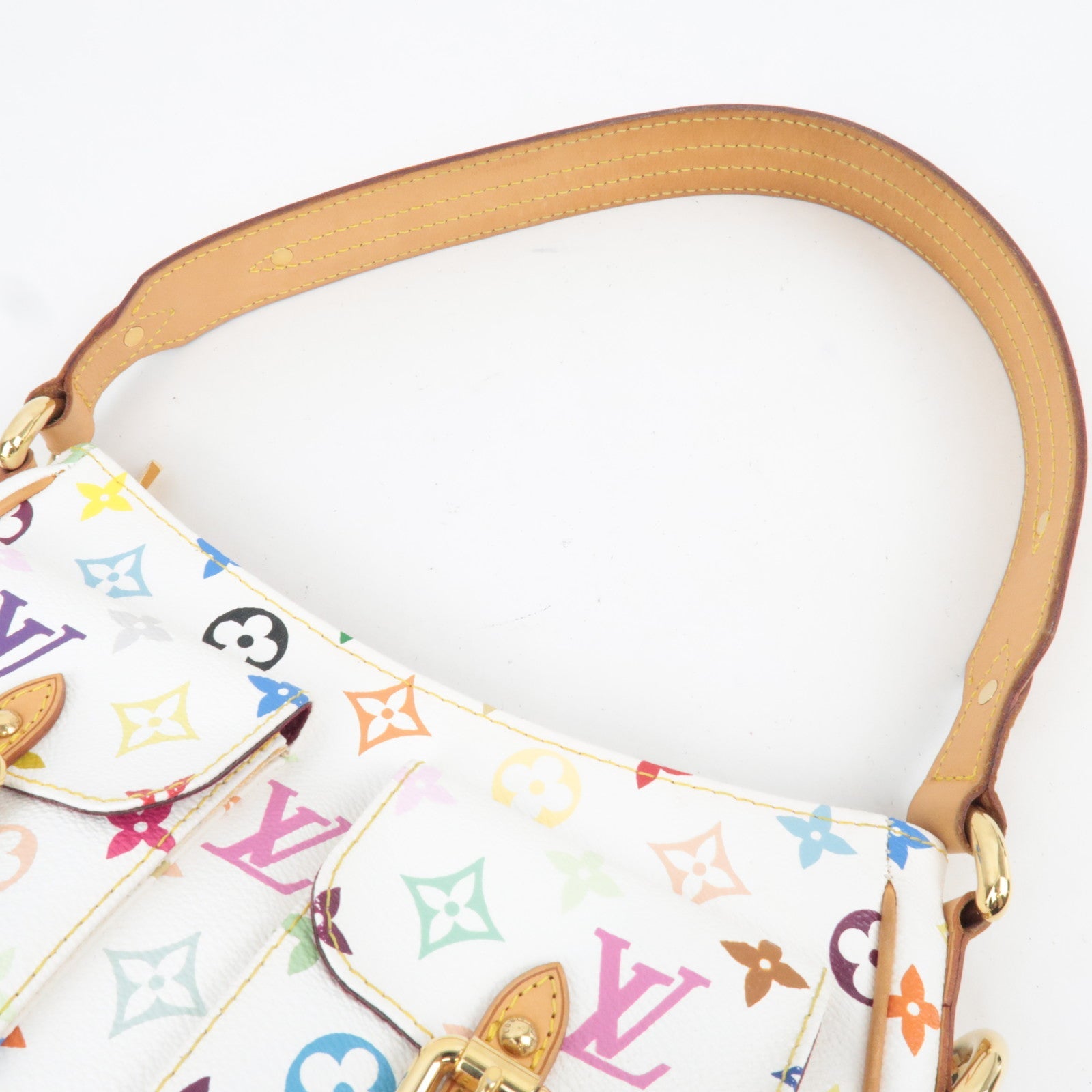 Louis Vuitton Monogram Multicolor Lodge PM Shoulder Bag Blanc M40053 FL0065 *Dust bag, Name tag