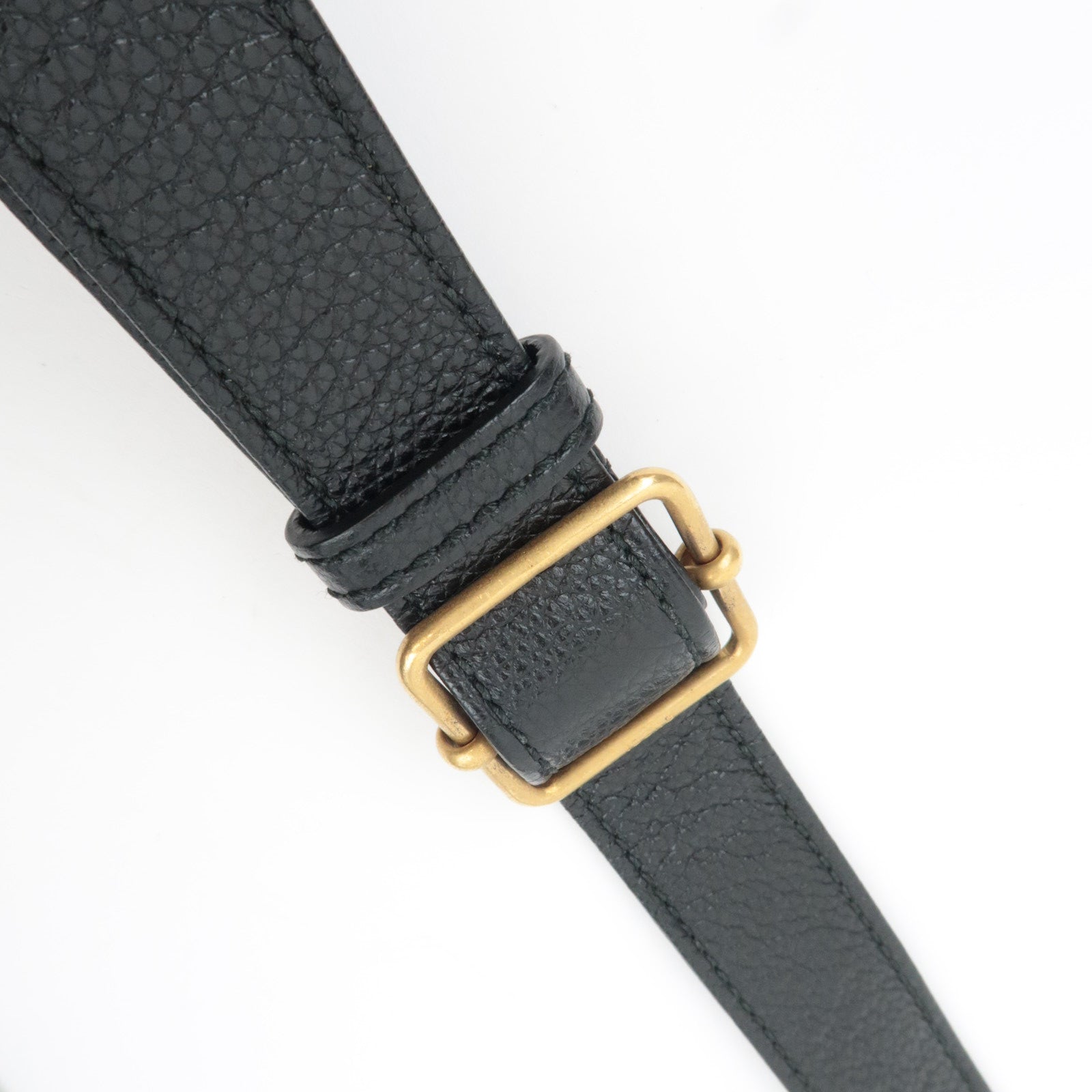 GUCCI Webbing Line Logo Shoulder Bag Leather Black 574803