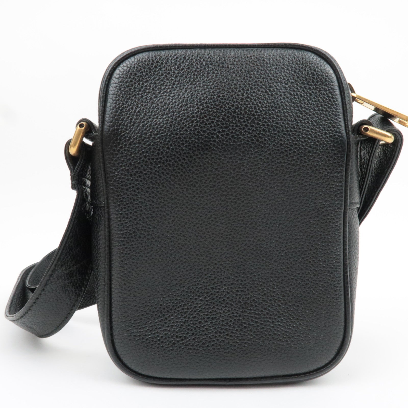 GUCCI Webbing Line Logo Shoulder Bag Leather Black 574803