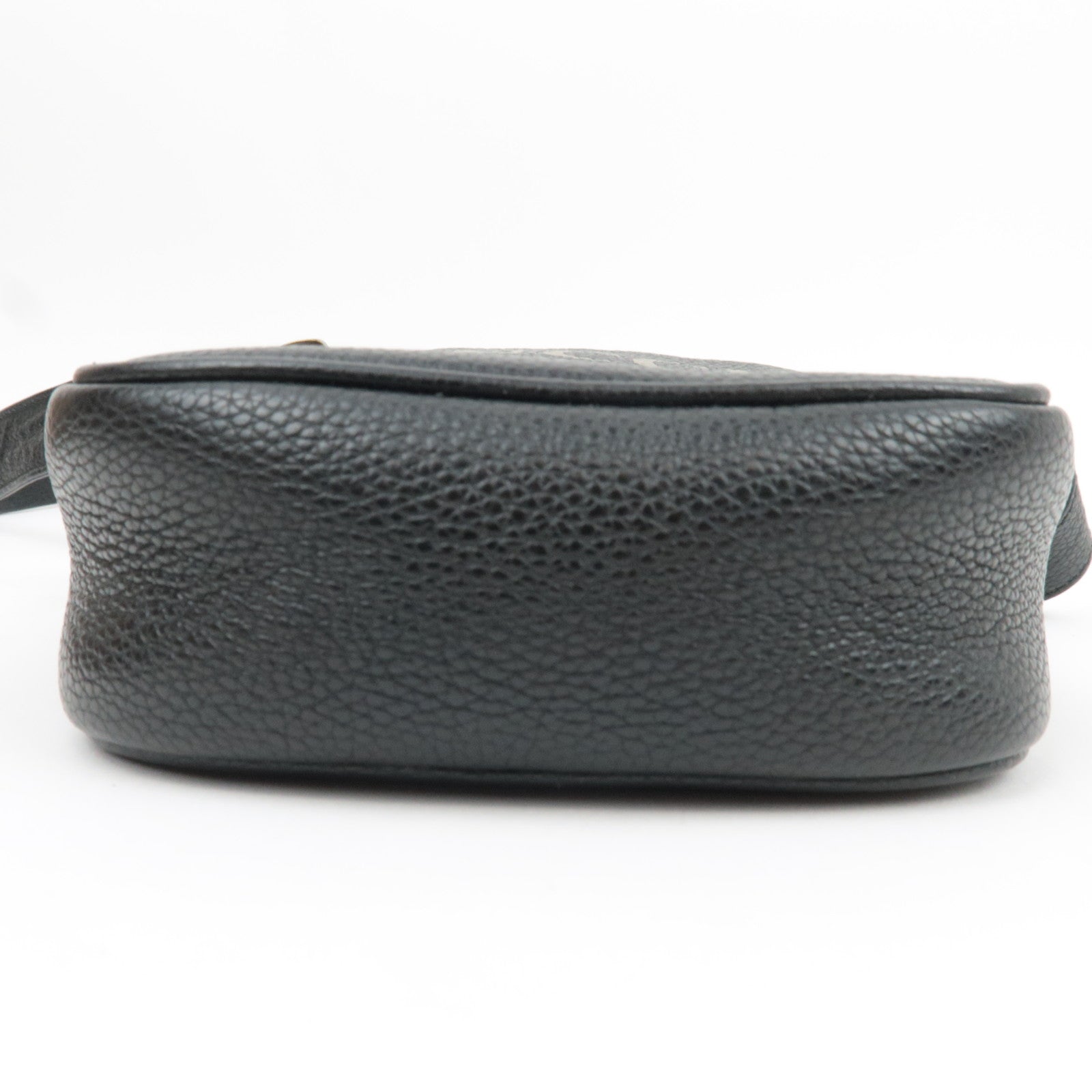 GUCCI Webbing Line Logo Shoulder Bag Leather Black 574803