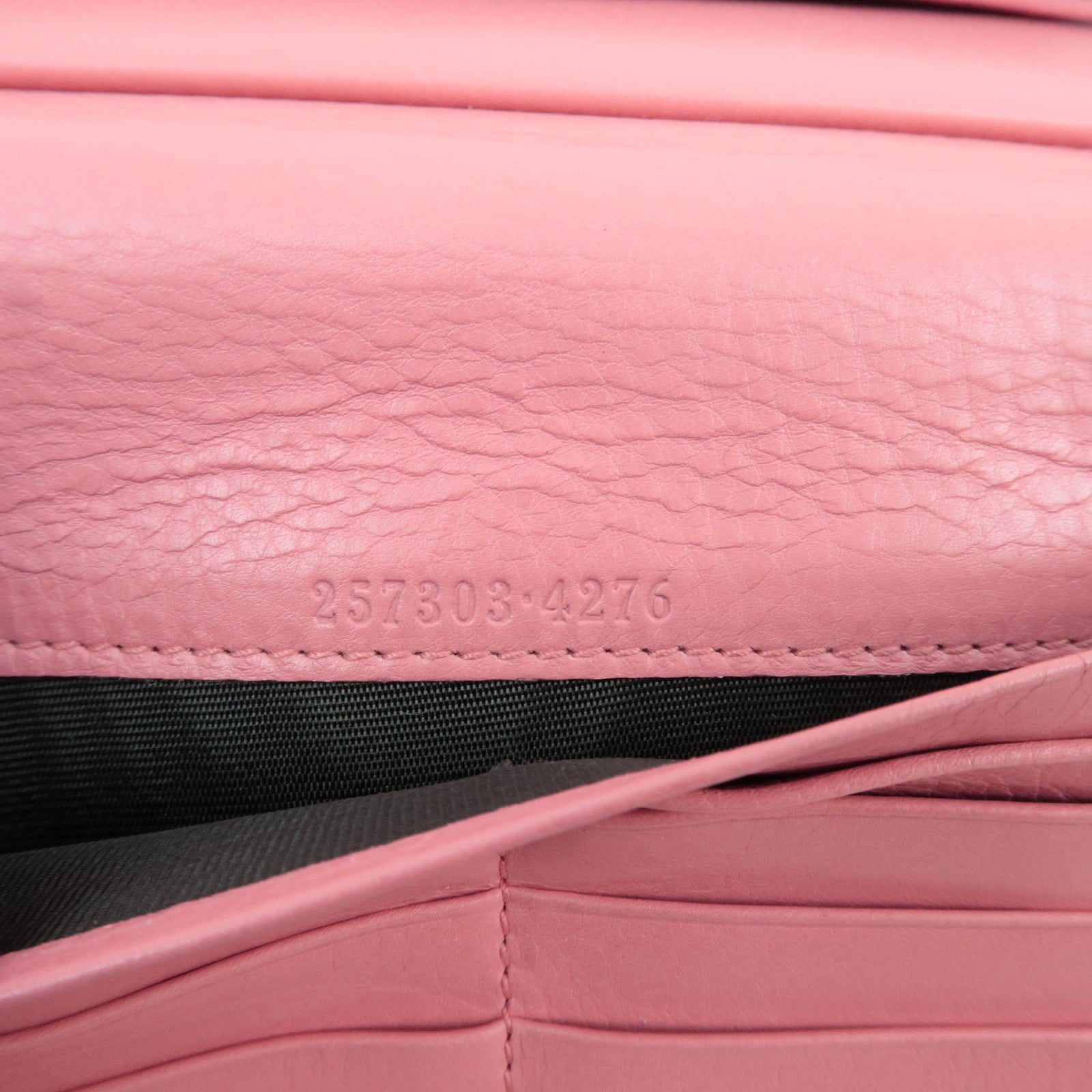 GUCCI Guccissima Bi-Fold Long Wallet Pink 257303