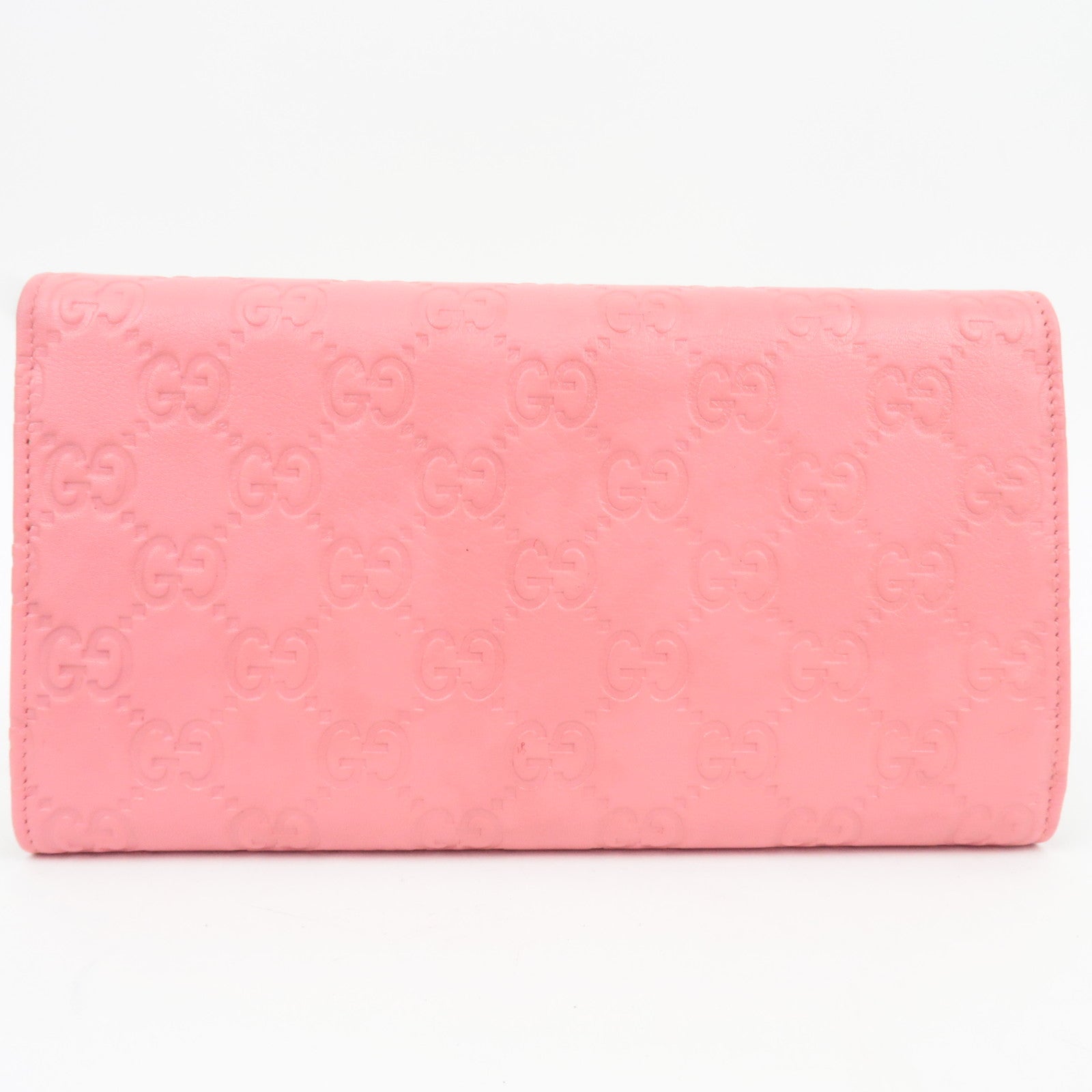 GUCCI Guccissima Bi-Fold Long Wallet Pink 257303