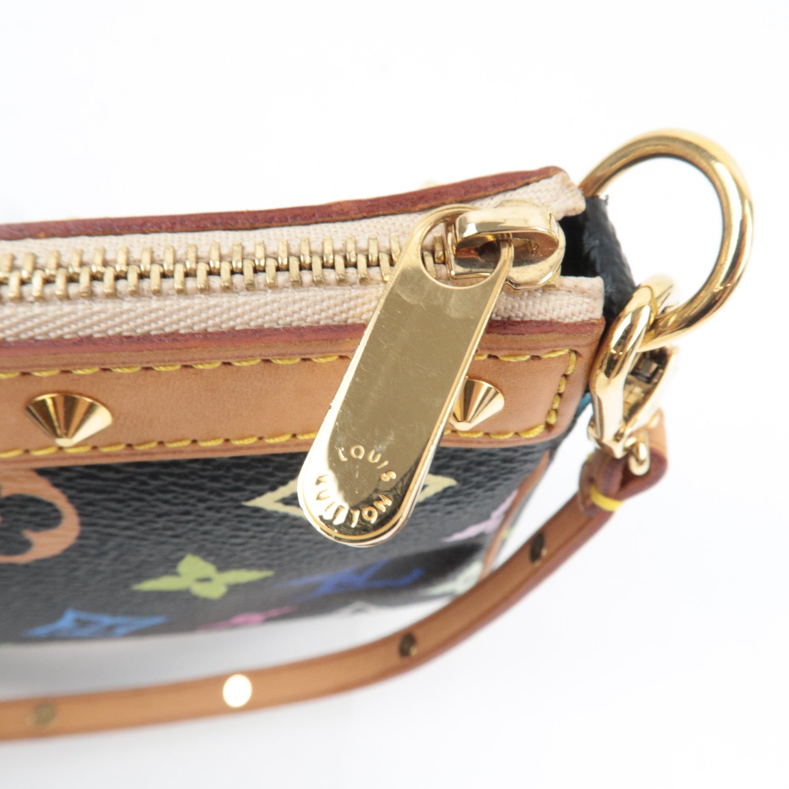 Louis Vuitton Monogram Multicolo Pochette Accessoires Handbag Noir M92648 SL1004