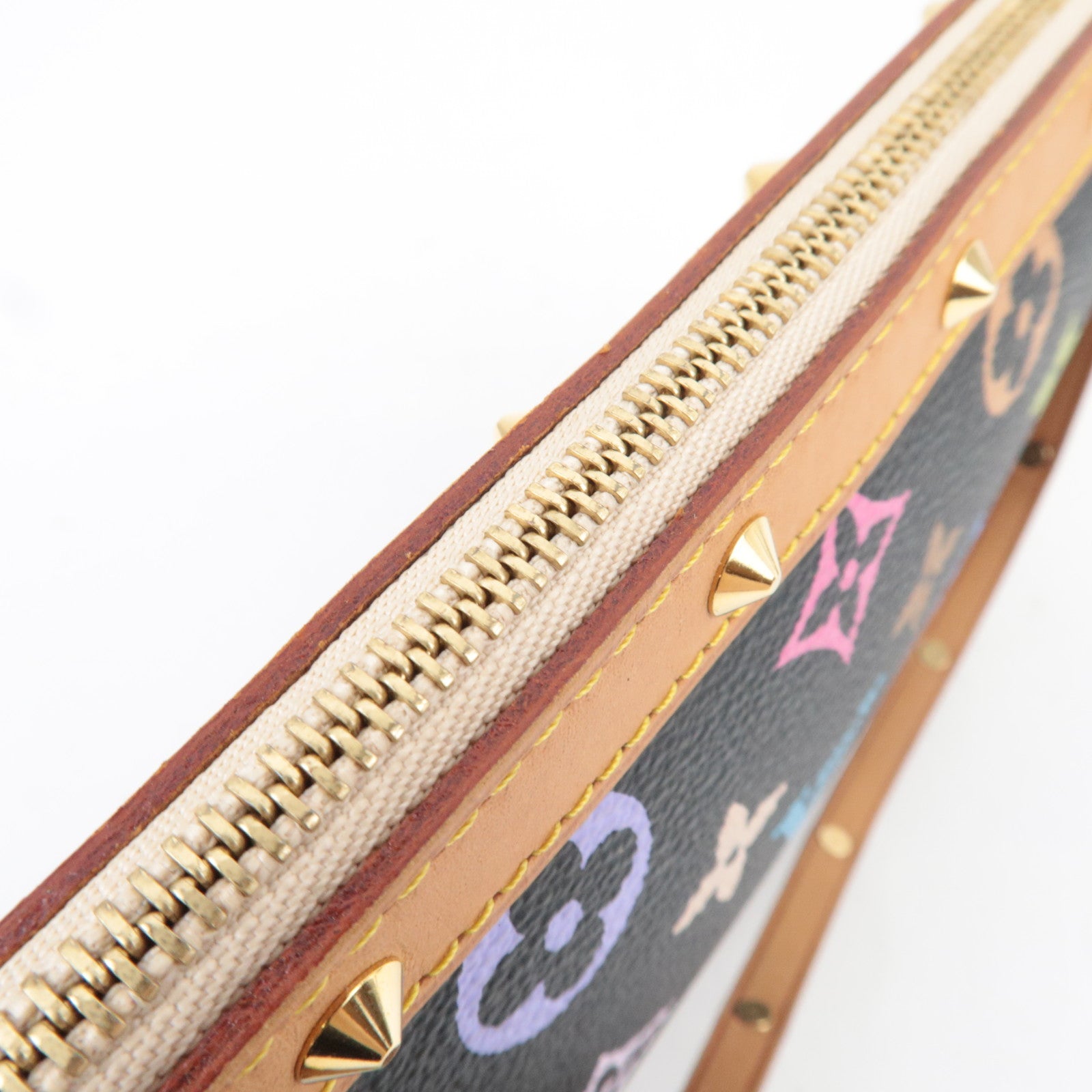 Louis Vuitton Monogram Multicolo Pochette Accessoires Handbag Noir M92648 SL1004