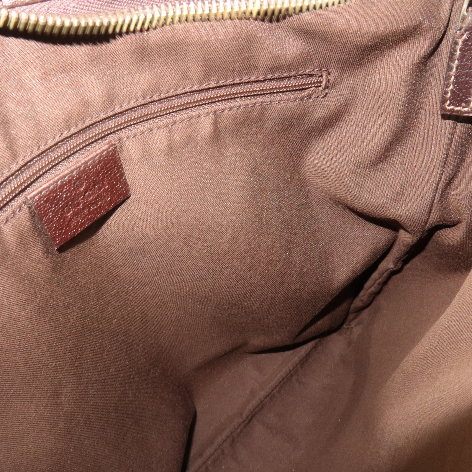 GUCCI Abbey Shoulder Bag GG Canvas Leather Beige Brown 131326