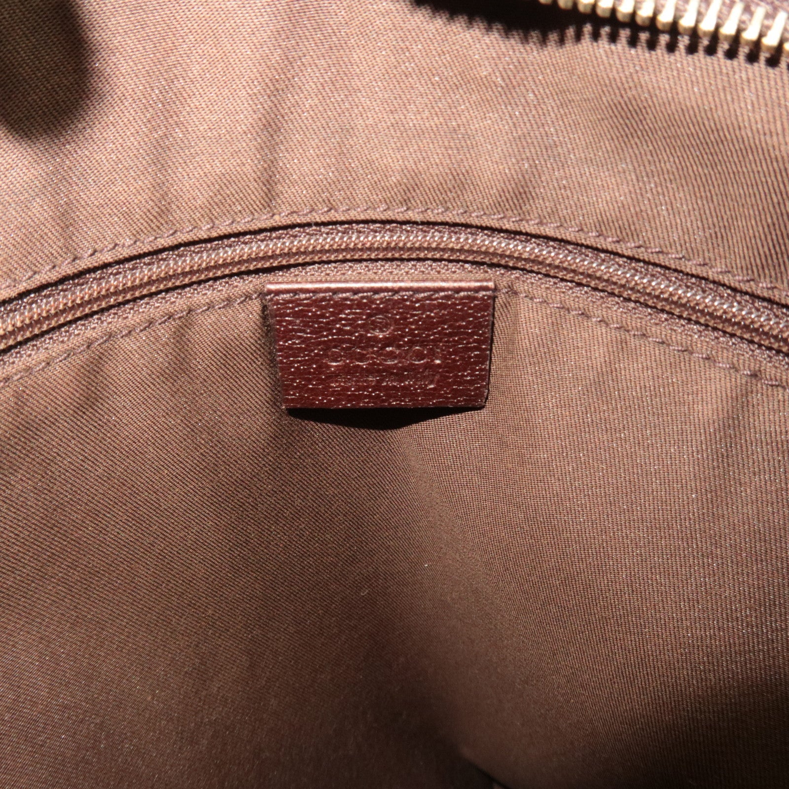 GUCCI Abbey Shoulder Bag GG Canvas Leather Beige Brown 131326