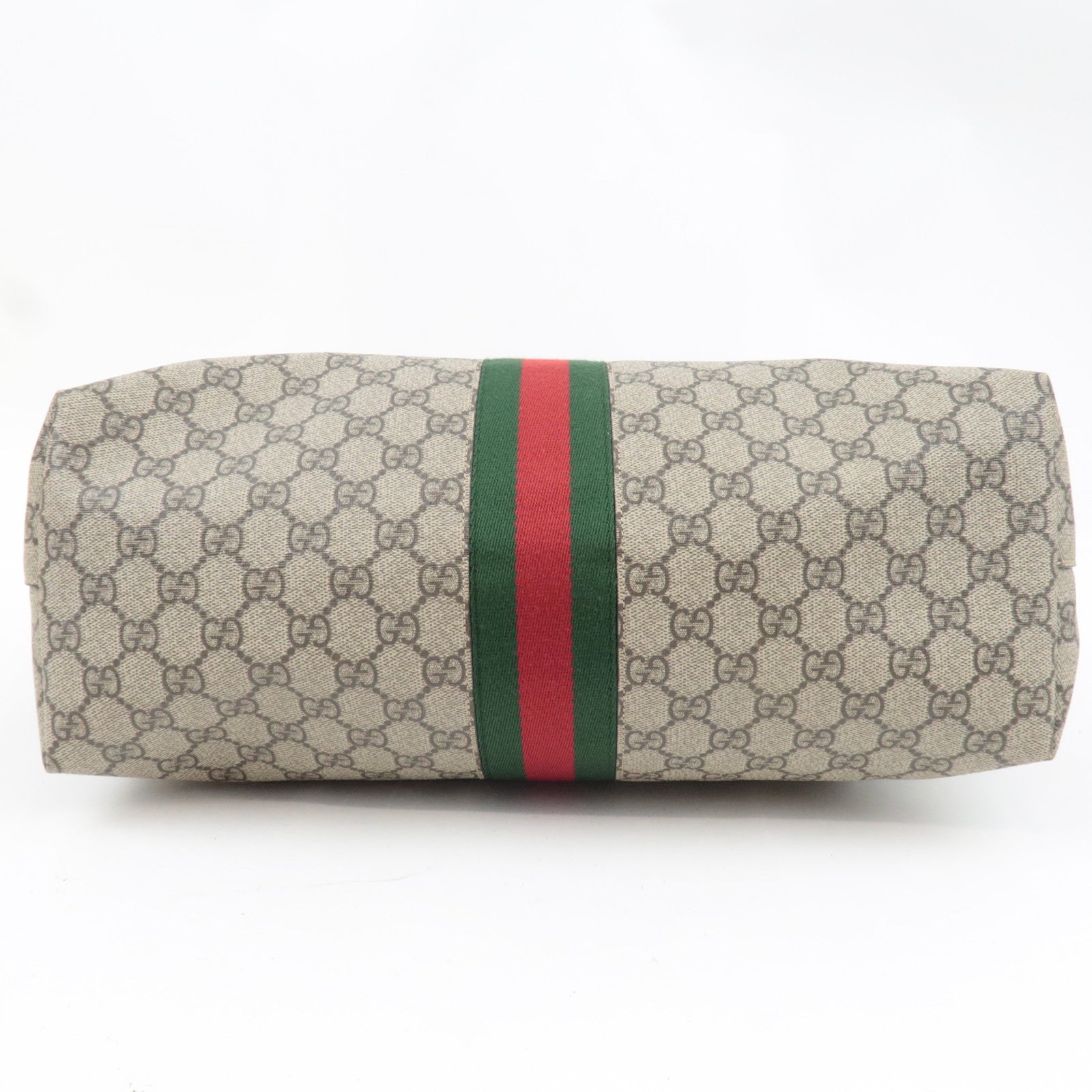 GUCCI Sherry Ophidia Medium Tote Bag GG Supreme Leather Beige Brown 631685