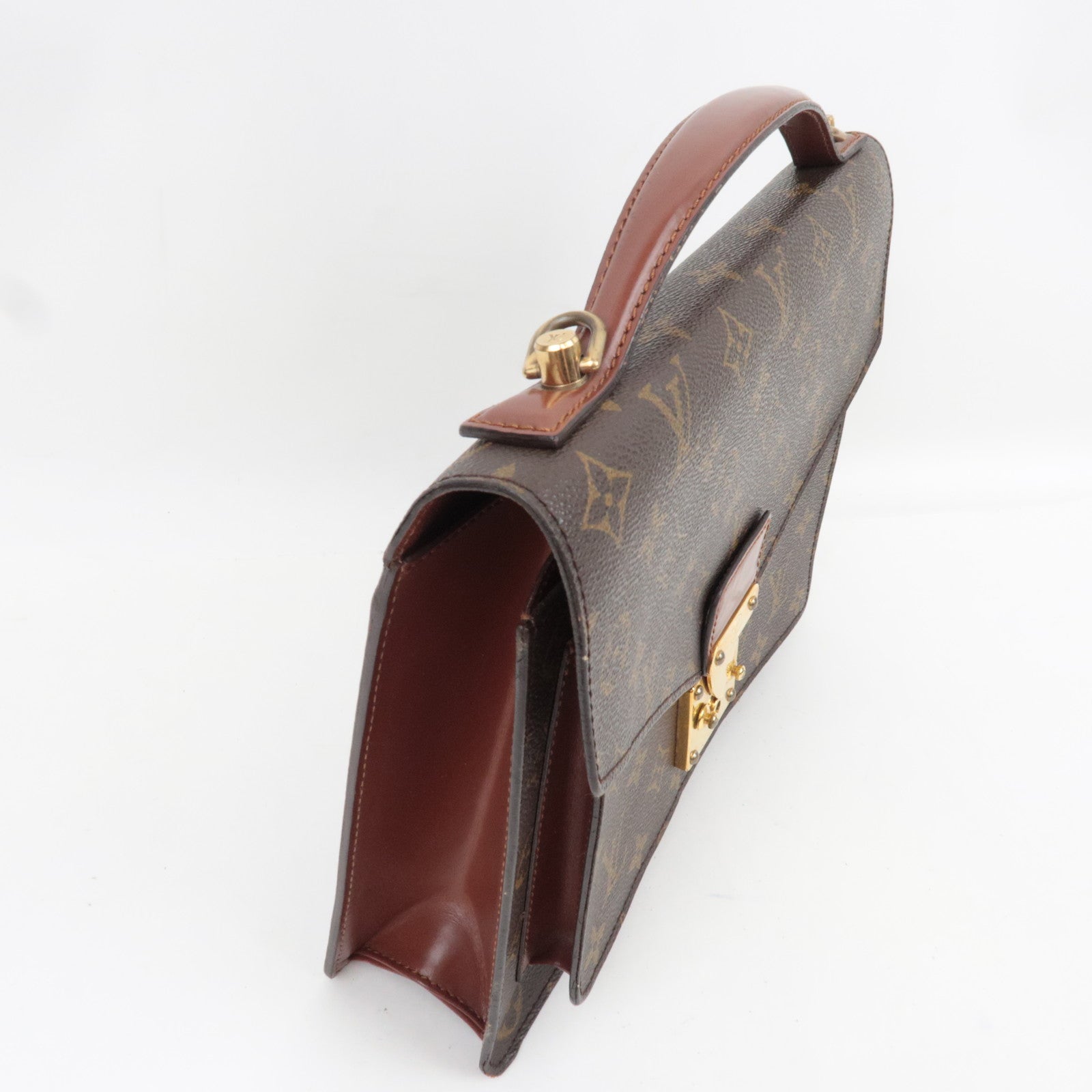 Louis Vuitton Monogram Monceau 2Way Handbag M51185 A20954 *Strap, Key