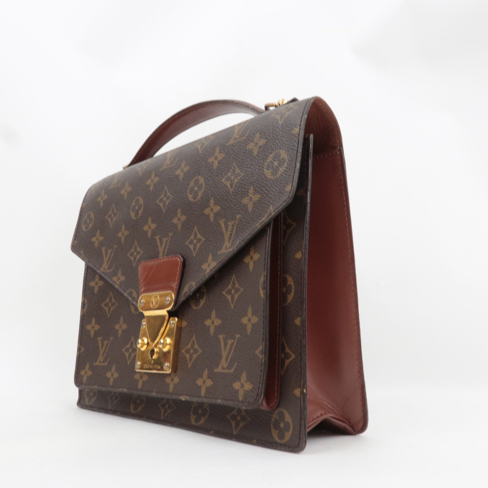 Louis Vuitton Monogram Monceau 2Way Handbag M51185 A20954 *Strap, Key