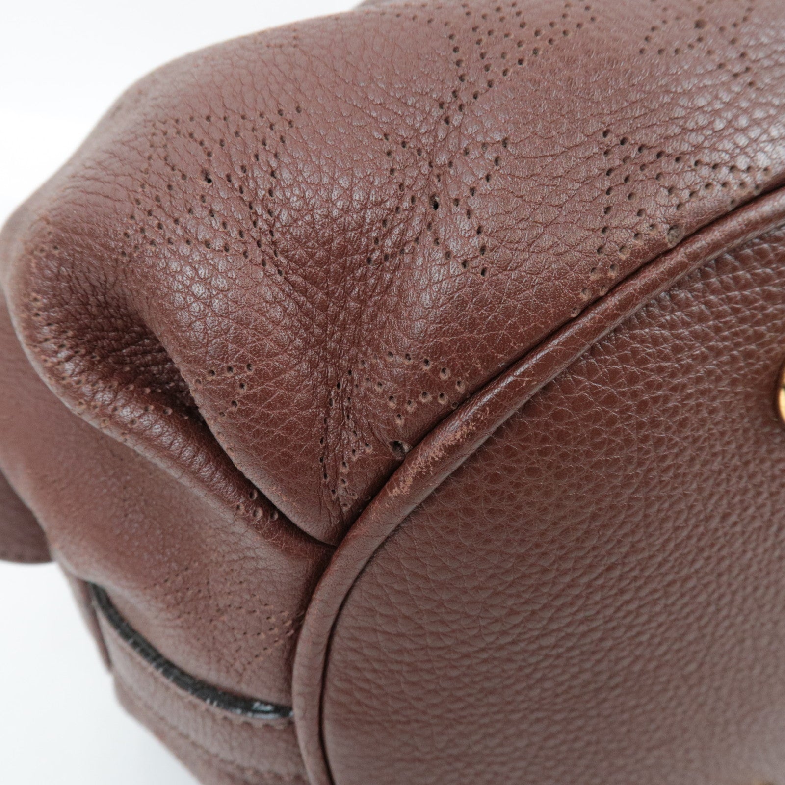 Louis Vuitton Monogram Mahina Lunar GM Shoulder Bag Acajou M95970 TH2099 *Dust bag