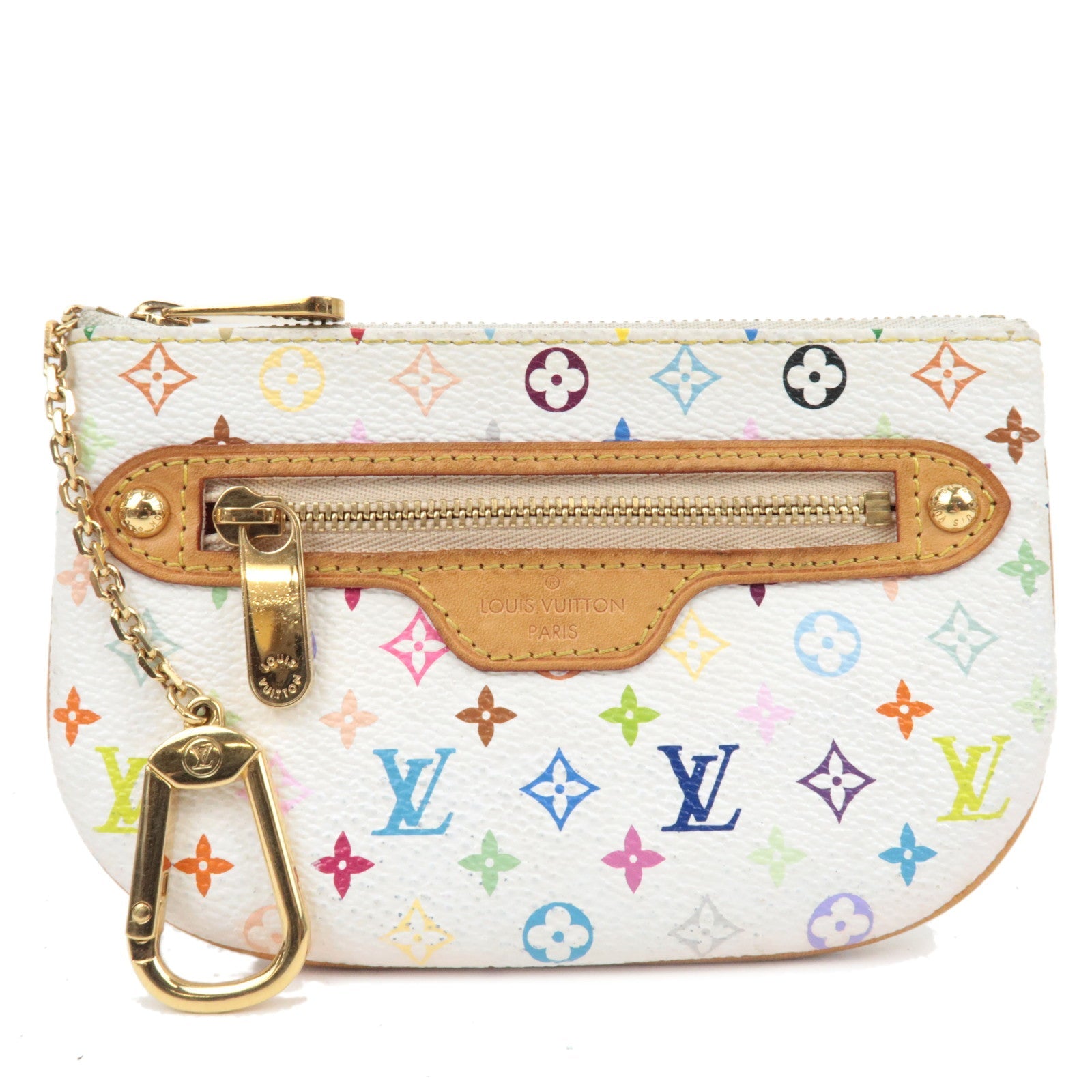 Louis Vuitton Monogram Multicolore Pochette MM MIni Pouch Blanc M60028 MI007679069