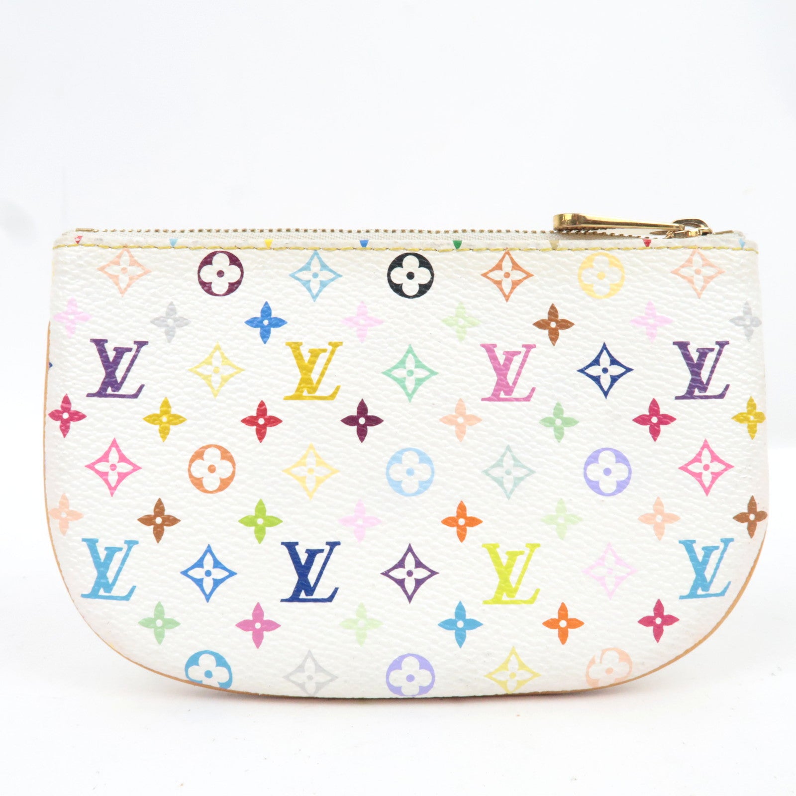 Louis Vuitton Monogram Multicolore Pochette MM MIni Pouch Blanc M60028 MI0076