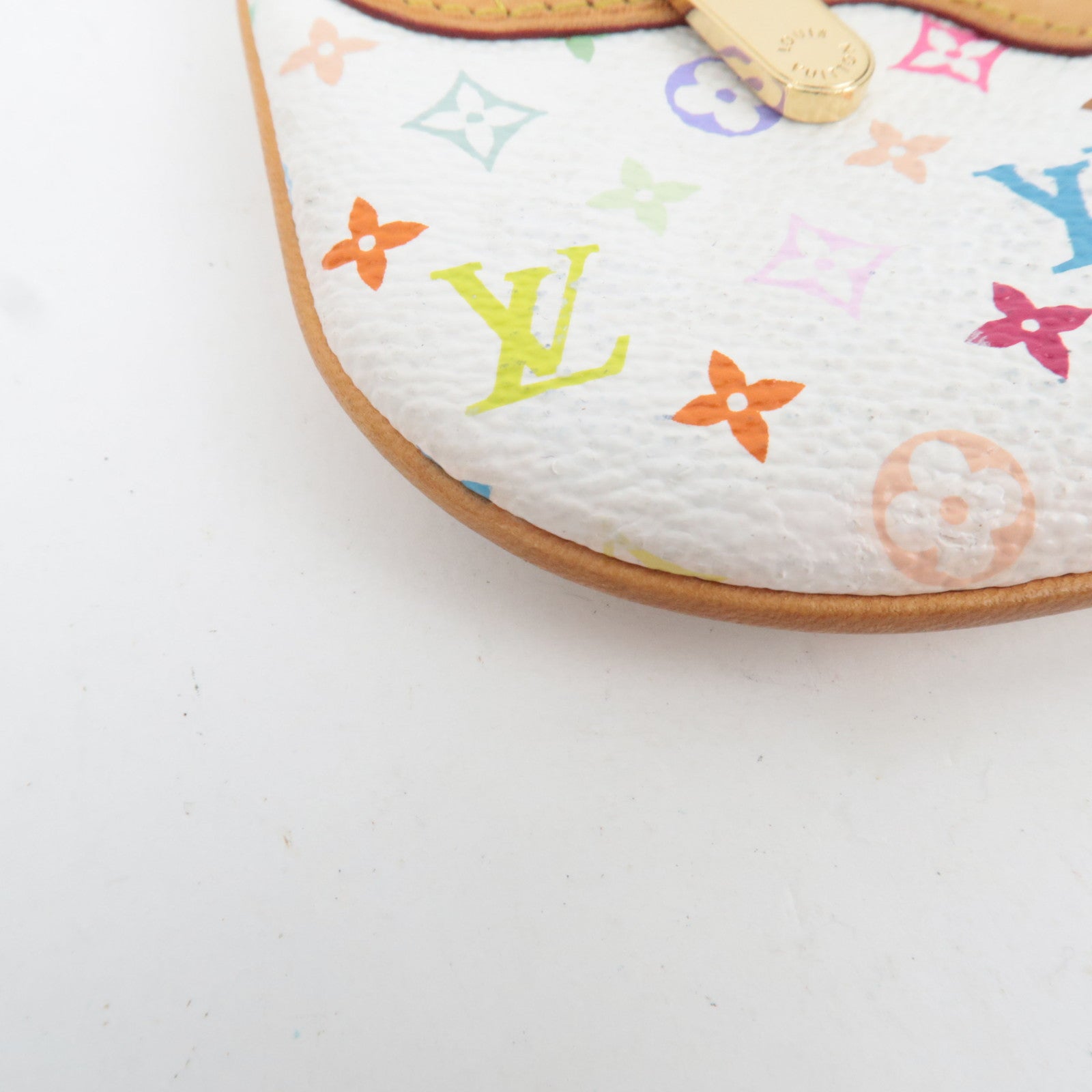 Louis Vuitton Monogram Multicolore Pochette MM MIni Pouch Blanc M60028 MI0076