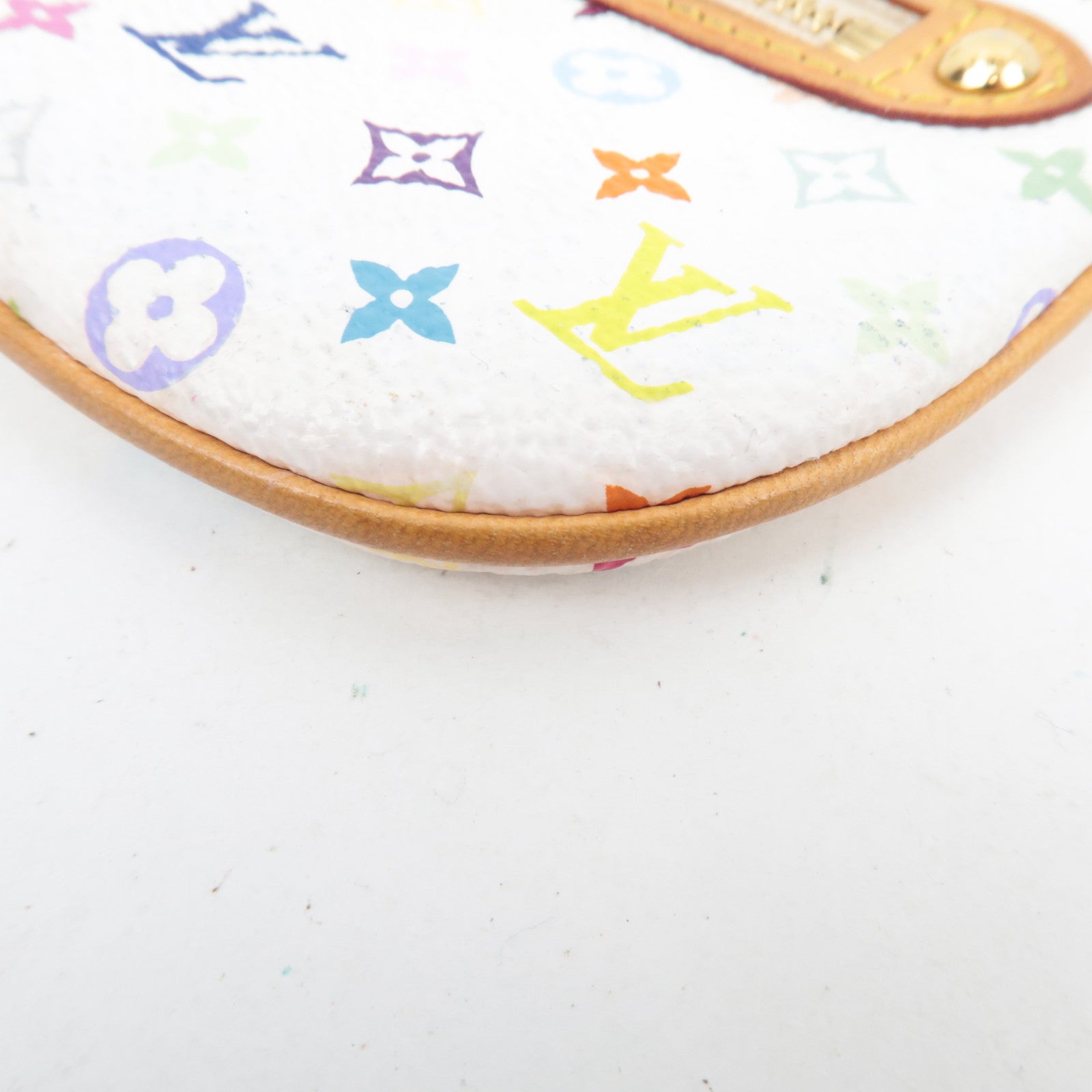 Louis Vuitton Monogram Multicolore Pochette MM MIni Pouch Blanc M60028 MI0076