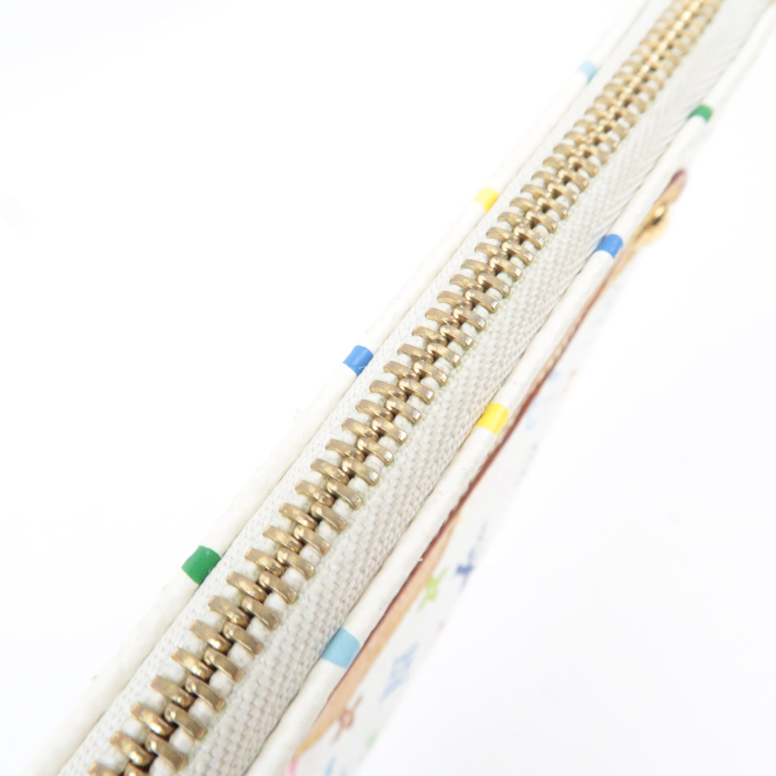 Louis Vuitton Monogram Multicolore Pochette MM MIni Pouch Blanc M60028 MI0076