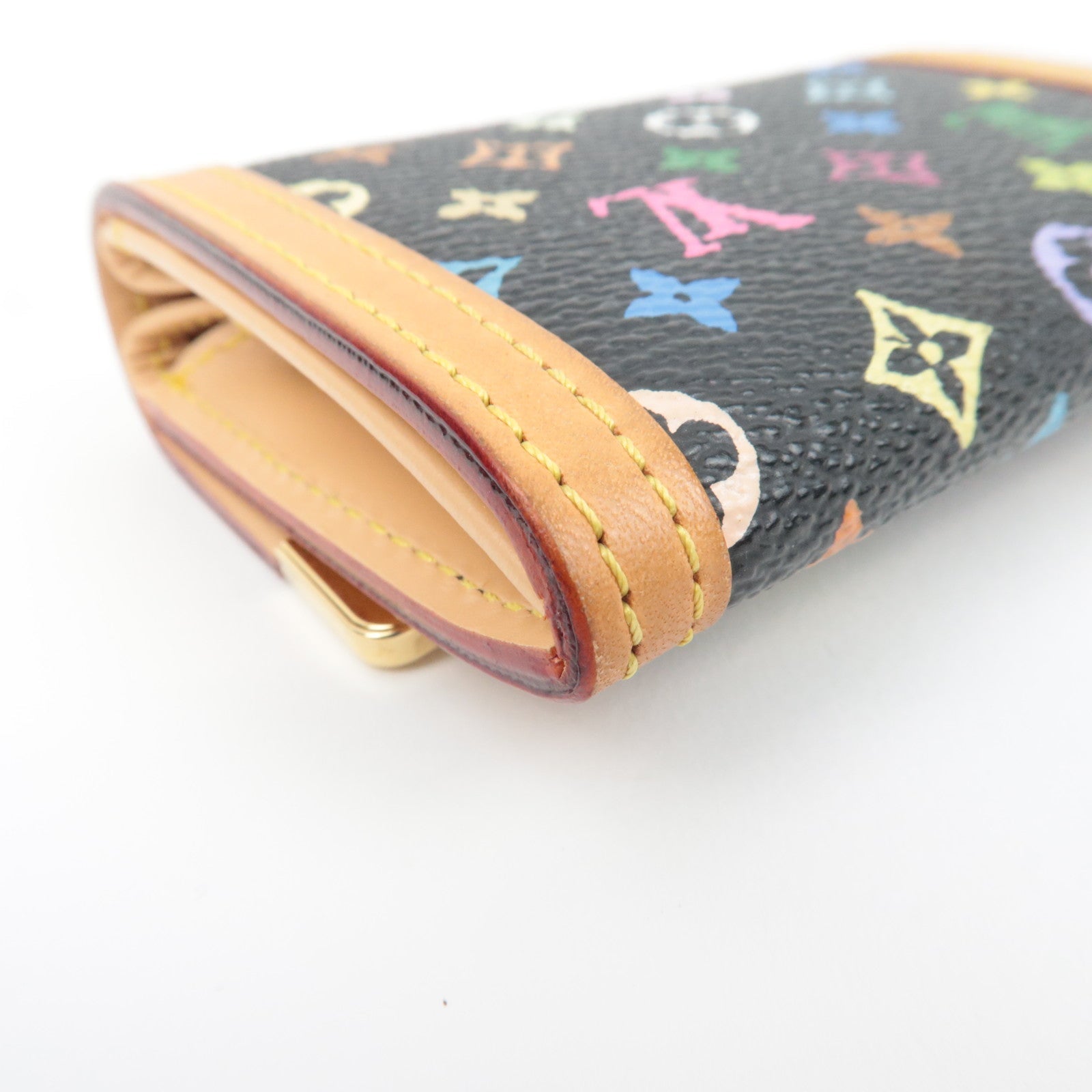 Louis Vuitton Monogram Multicolore Porte Monnaie Plat Noir M92656 MI0014 *Box