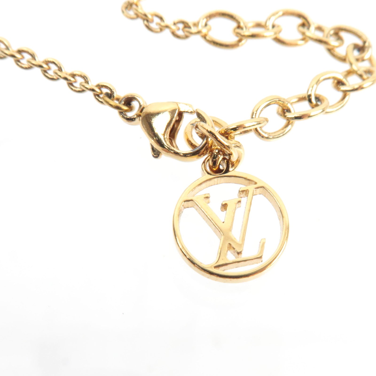 Louis Vuitton Essential V Bracelet Metal Gold M61084 OB0271 *Box, Dust bag
