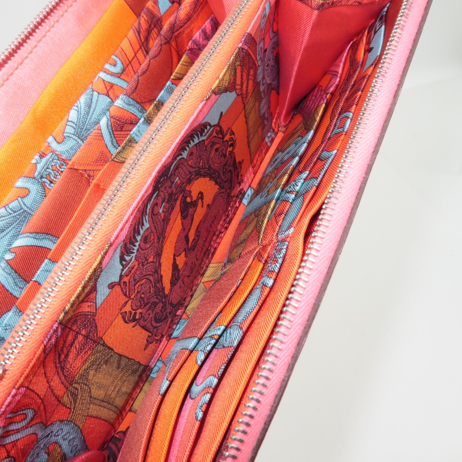 HERMES Azap Silkin Long Wallet X Mark (2016) Veau Epsom Rose Azalea *Box