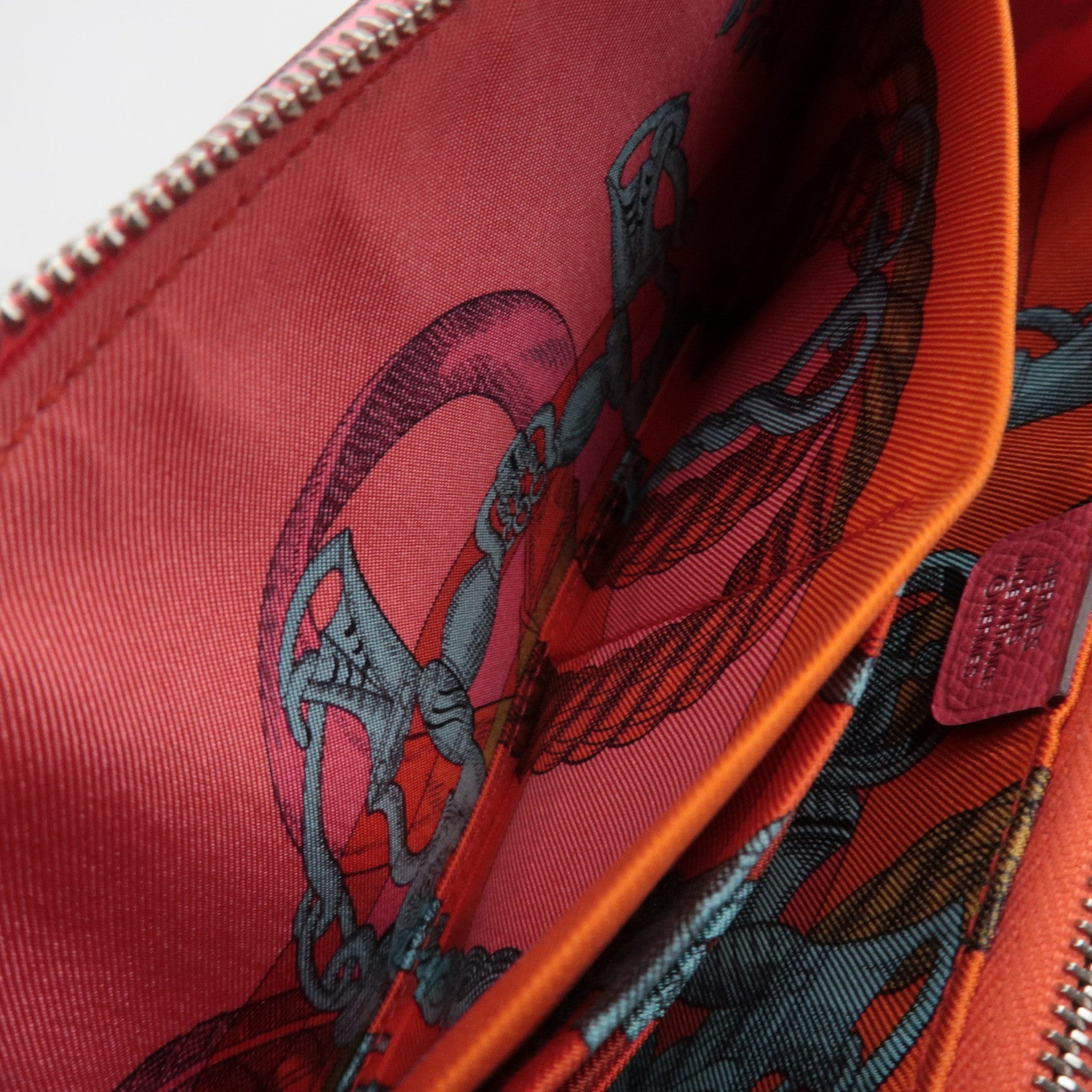 HERMES Azap Silkin Long Wallet X Mark (2016) Veau Epsom Rose Azalea *Box