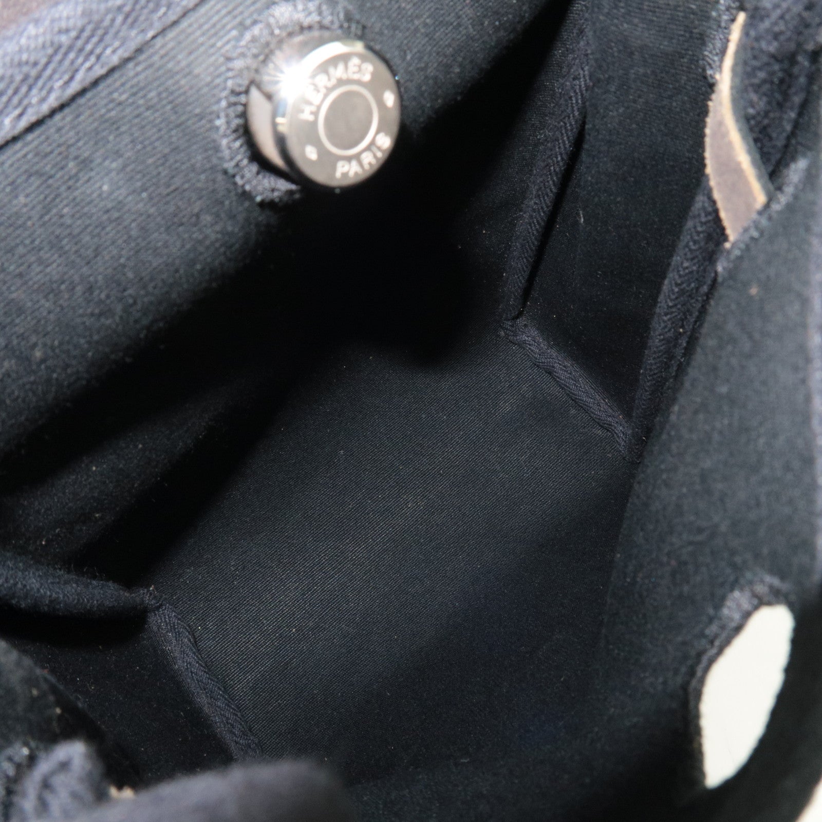 HERMES Her Bag TPM Shoulder Bag □H Stamp (2004) Toile Officier Leather Black Beige *Dust bag, Spare bag