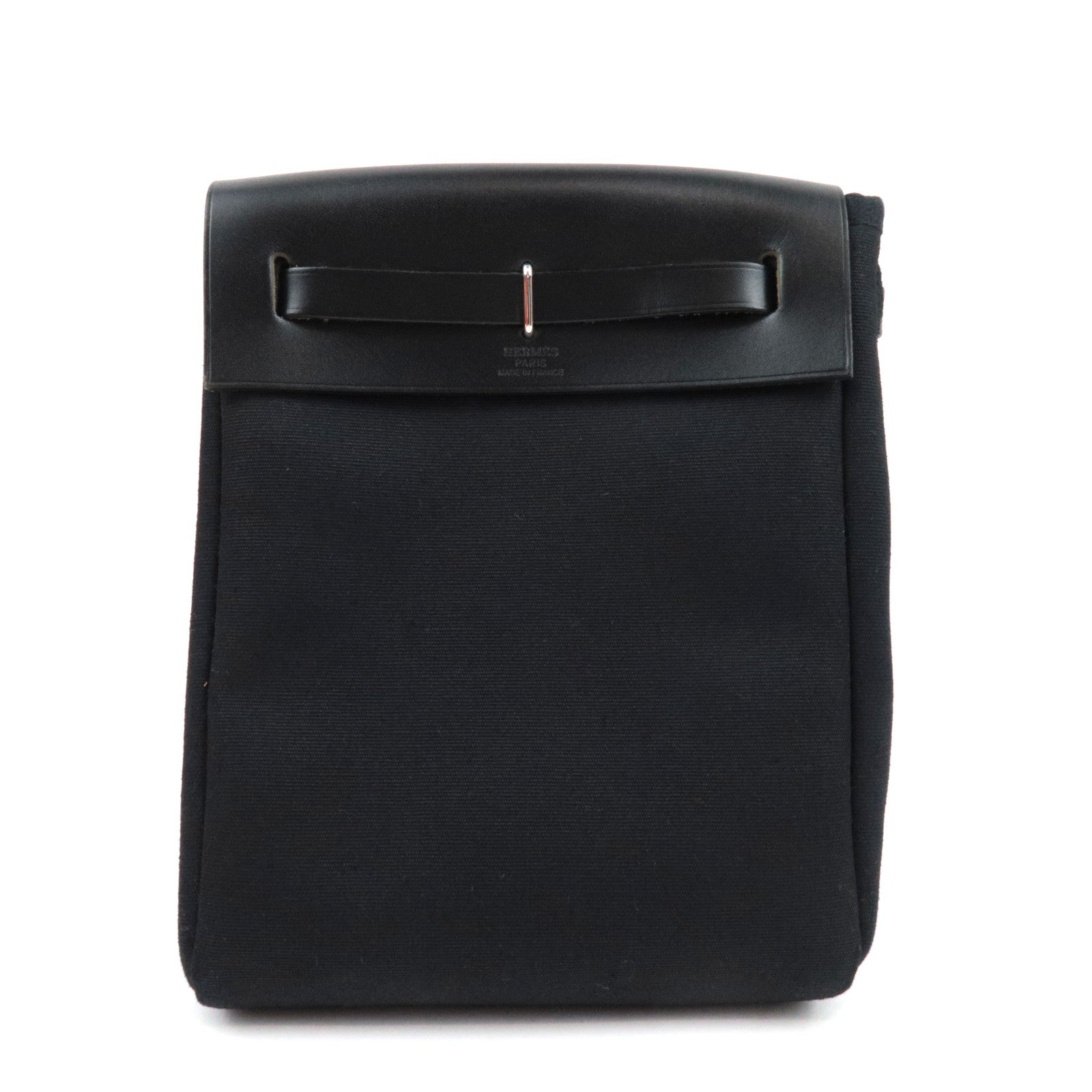 HERMES Her Bag TPM Shoulder Bag □H Stamp (2004) Toile Officier Leather Black Beige *Dust bag, Spare bag