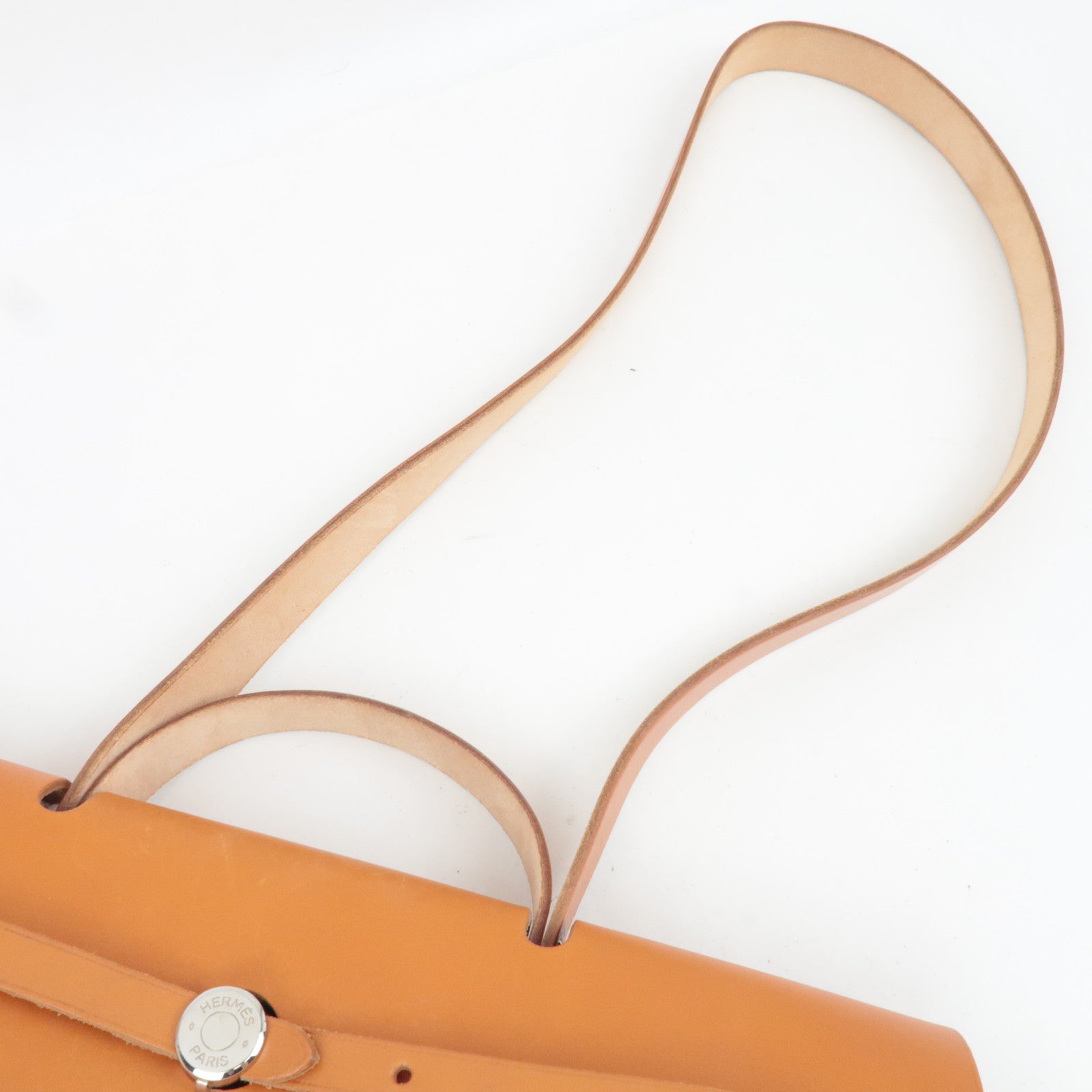 HERMES Her Bag MM □C Stamp (1999) Toile H Leather Beige Brown *Box, Dust bag, Clochette, Key Lock, Spare bag