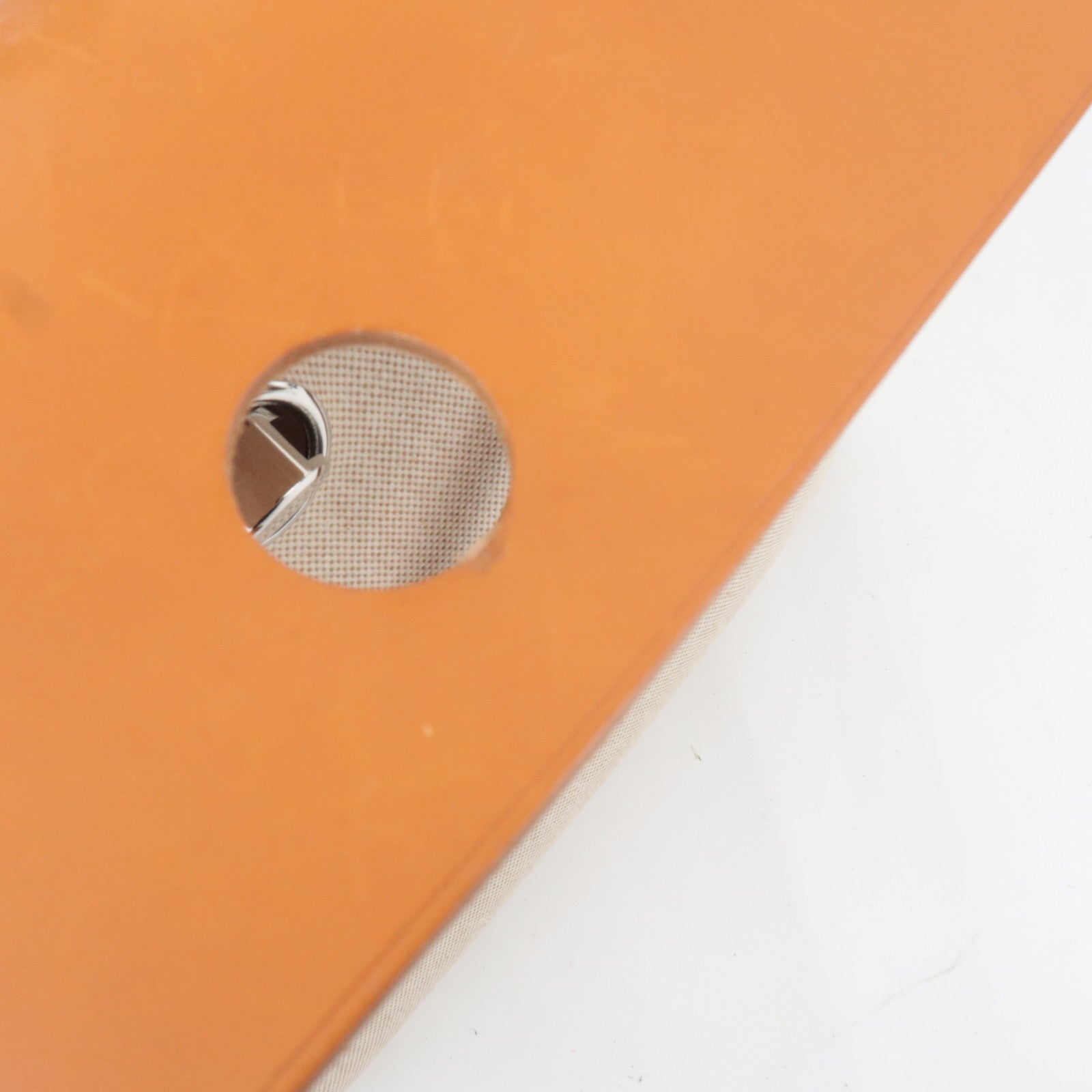 HERMES Her Bag MM □C Stamp (1999) Toile H Leather Beige Brown *Box, Dust bag, Clochette, Key Lock, Spare bag