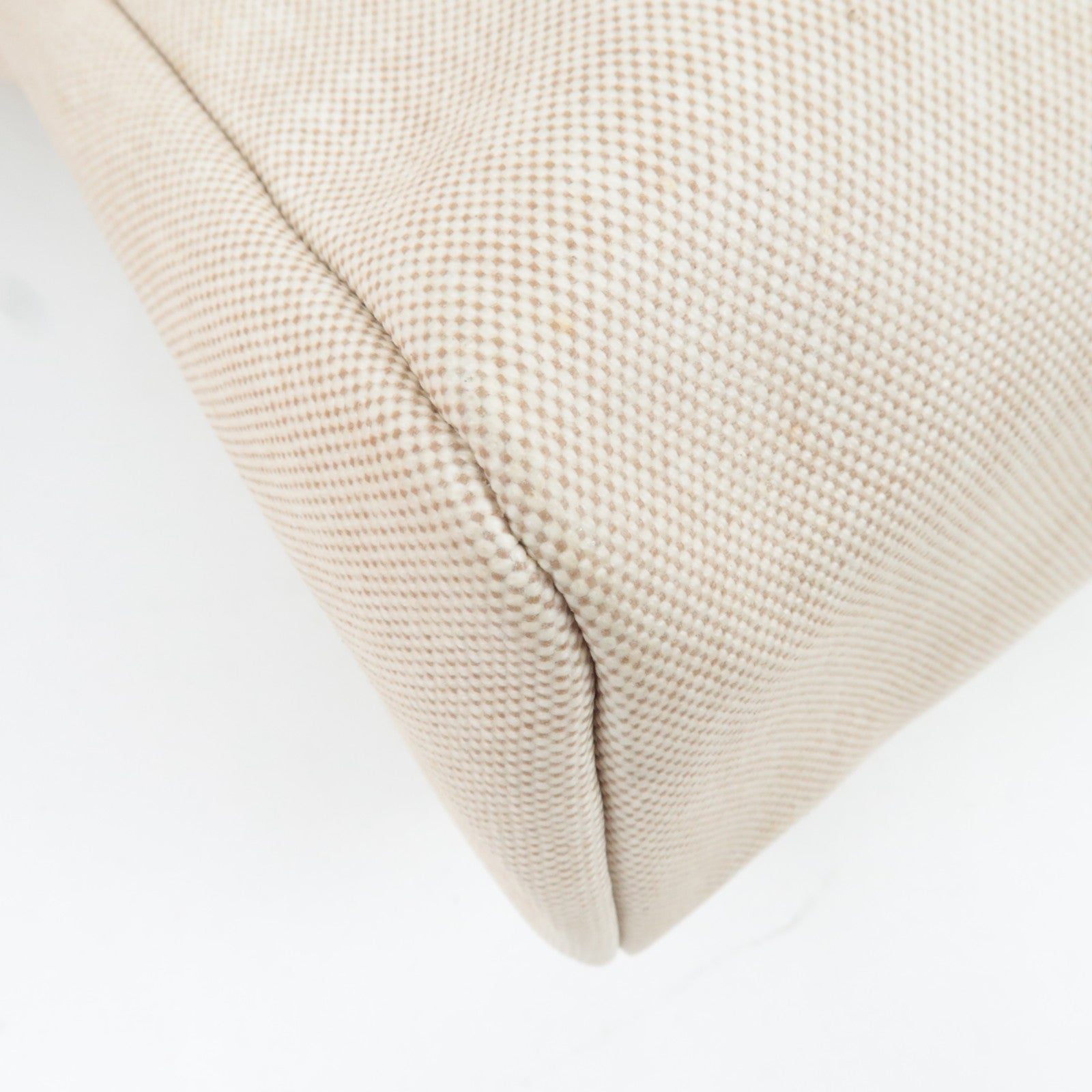 HERMES Her Bag MM □C Stamp (1999) Toile H Leather Beige Brown *Box, Dust bag, Clochette, Key Lock, Spare bag