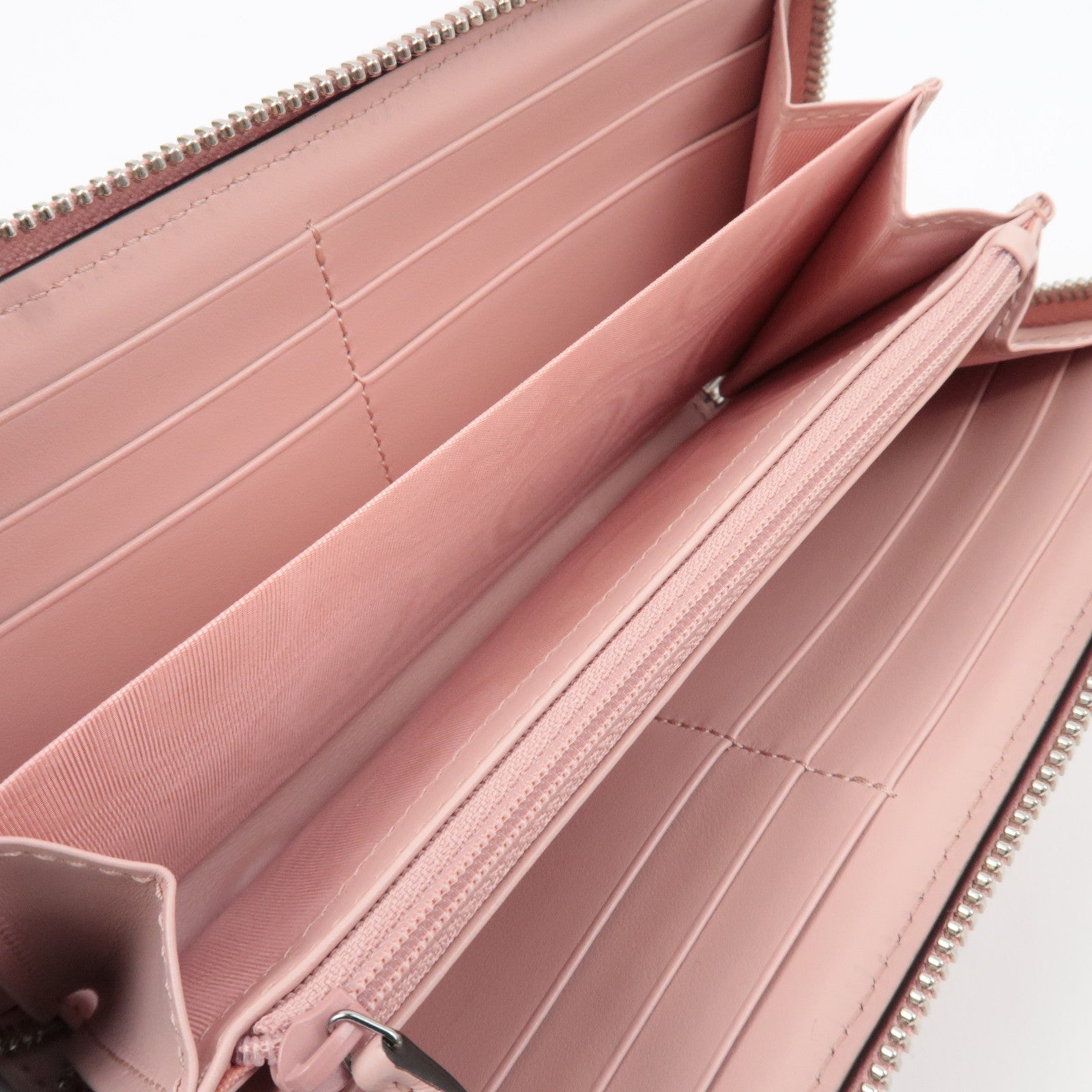 GUCCI GG Marmont Round Zip Long Wallet Leather Pink 443123 *Box, Dust bag