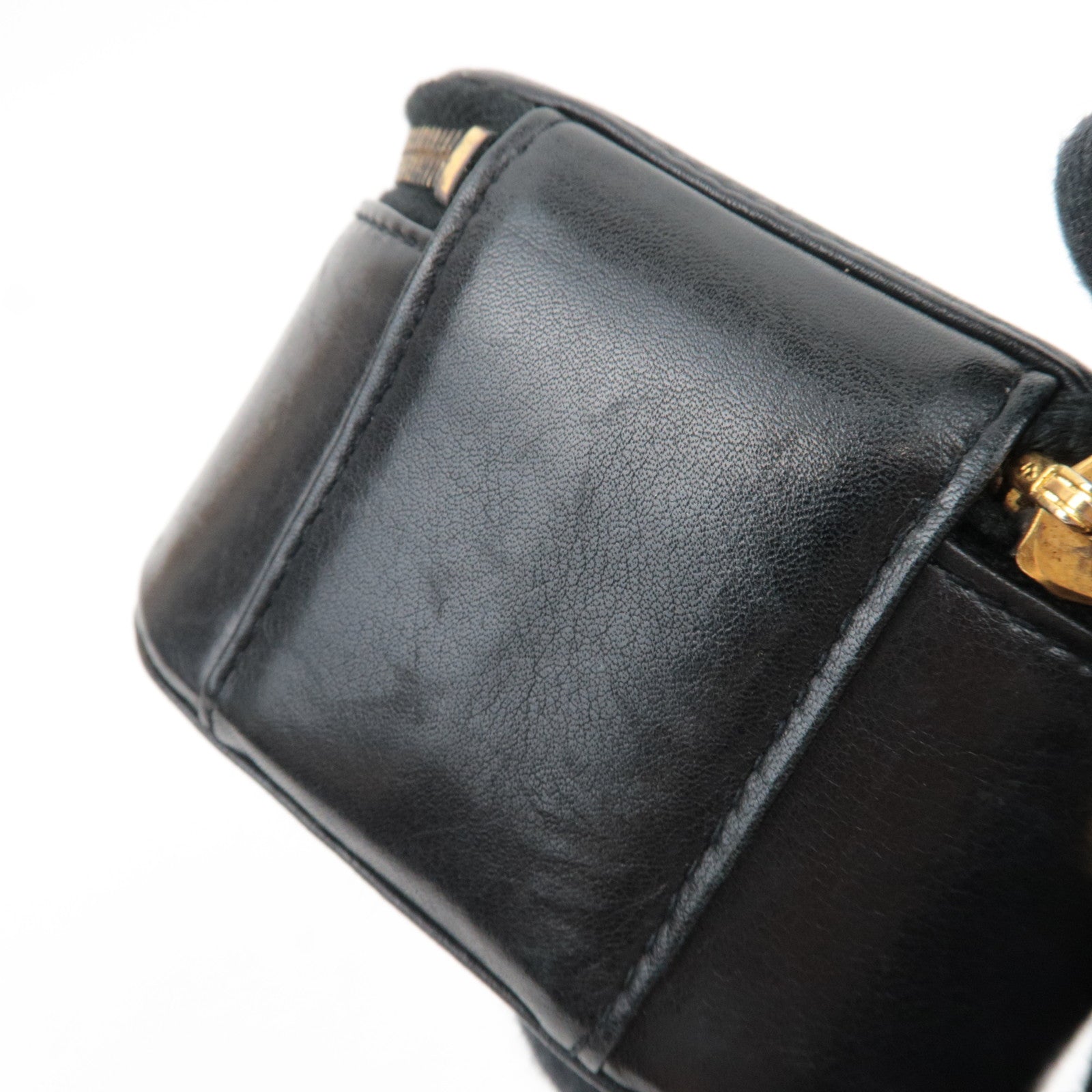 CHANEL Cocomark Jewelry Case Lambskin Black Gold HDW 2982376 *Cushion, Ring holder