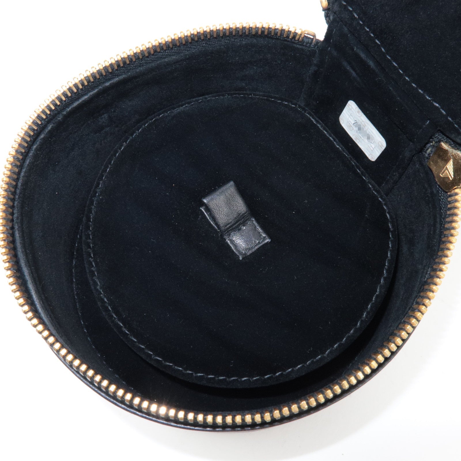 CHANEL Cocomark Jewelry Case Lambskin Black Gold HDW 2982376 *Cushion, Ring holder