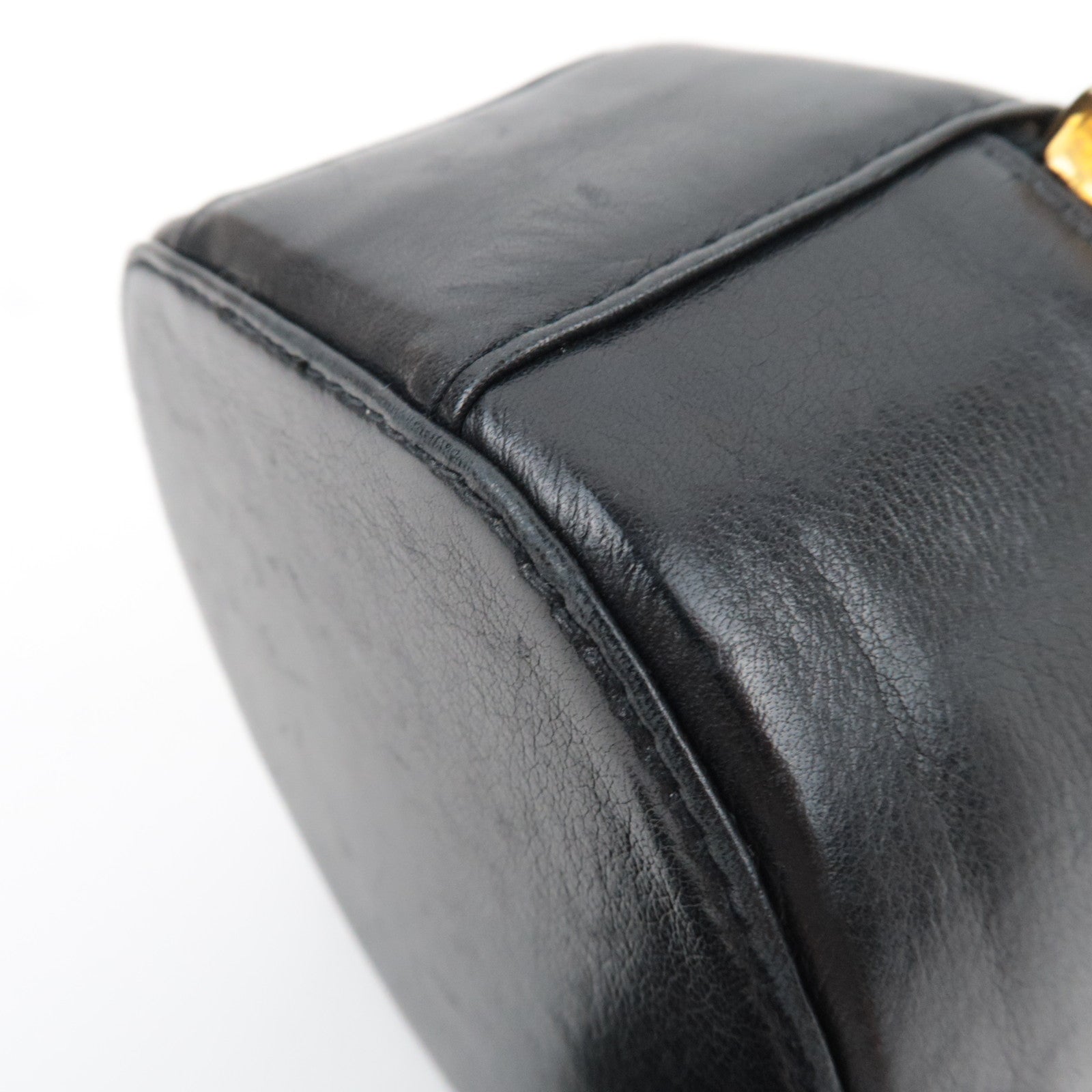 CHANEL Cocomark Jewelry Case Lambskin Black Gold HDW 2982376 *Cushion, Ring holder