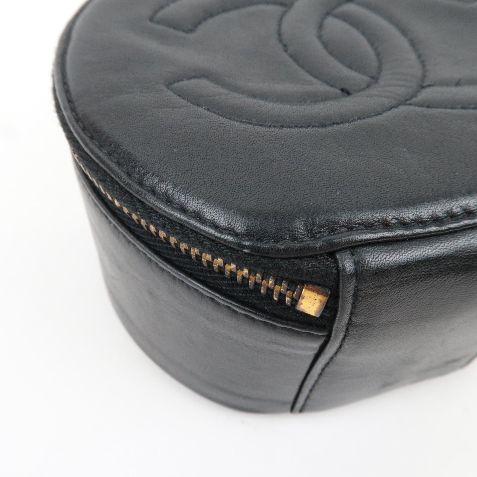 CHANEL Cocomark Jewelry Case Lambskin Black Gold HDW 2982376 *Cushion, Ring holder