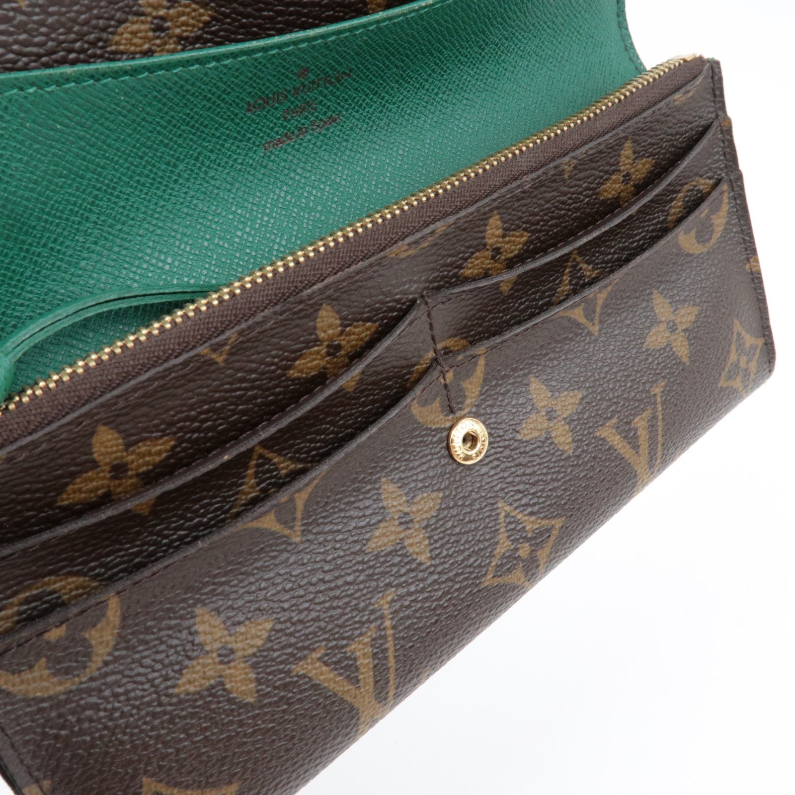 Louis Vuitton Monogram Portefeuille Emily Long Wallet Vert M60137 CA4089 *Box, Dust bag