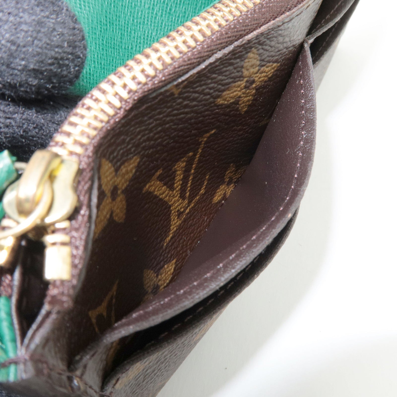 Louis Vuitton Monogram Portefeuille Emily Long Wallet Vert M60137 CA4089 *Box, Dust bag