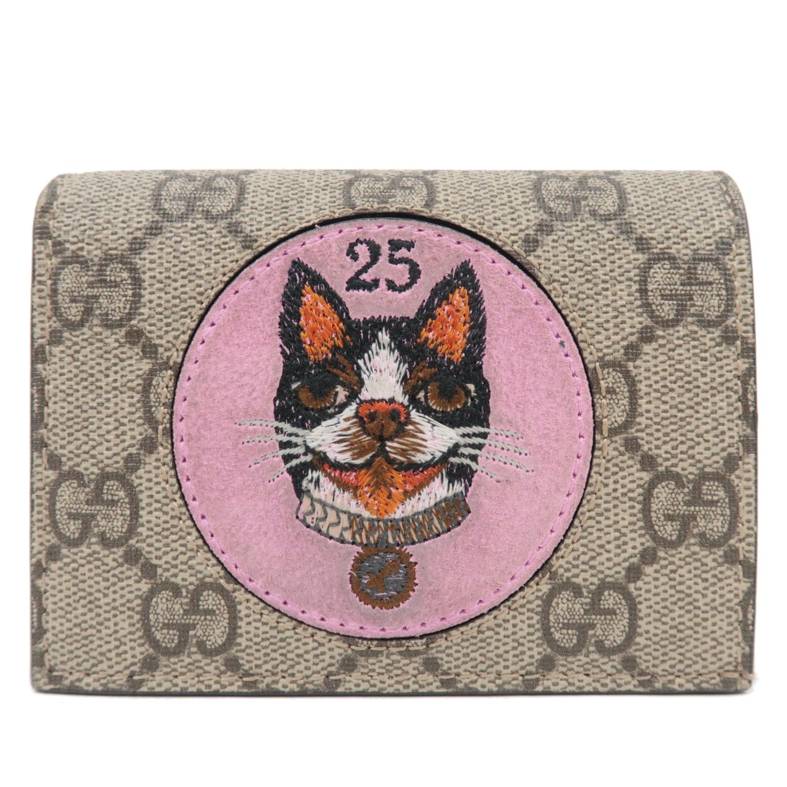 GUCCI GG Supreme Bosco Bifold Wallet GG Supreme Beige 506277 *Box, Dust bag79297