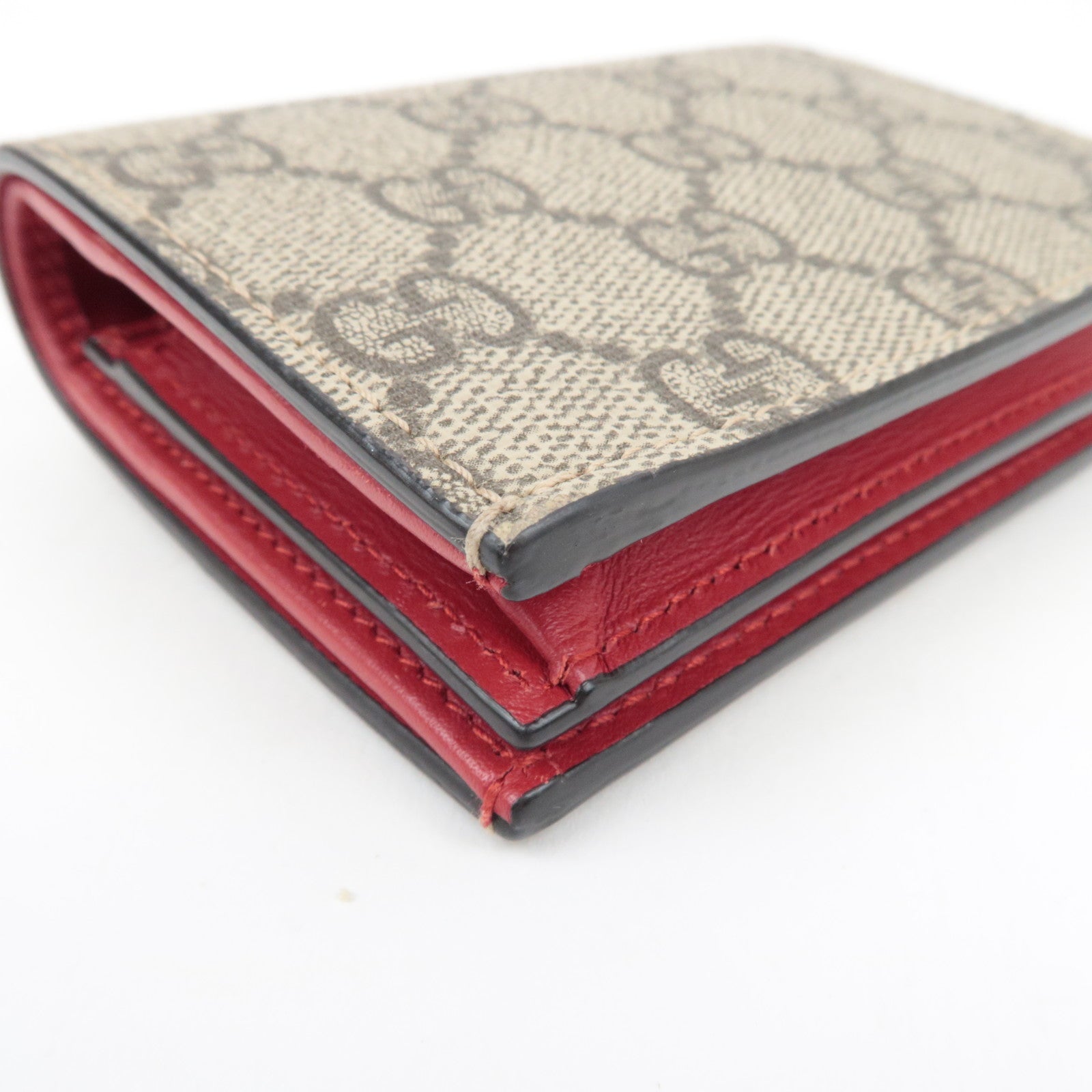 GUCCI GG Supreme Bosco Bifold Wallet GG Supreme Beige 506277 *Box, Dust bag