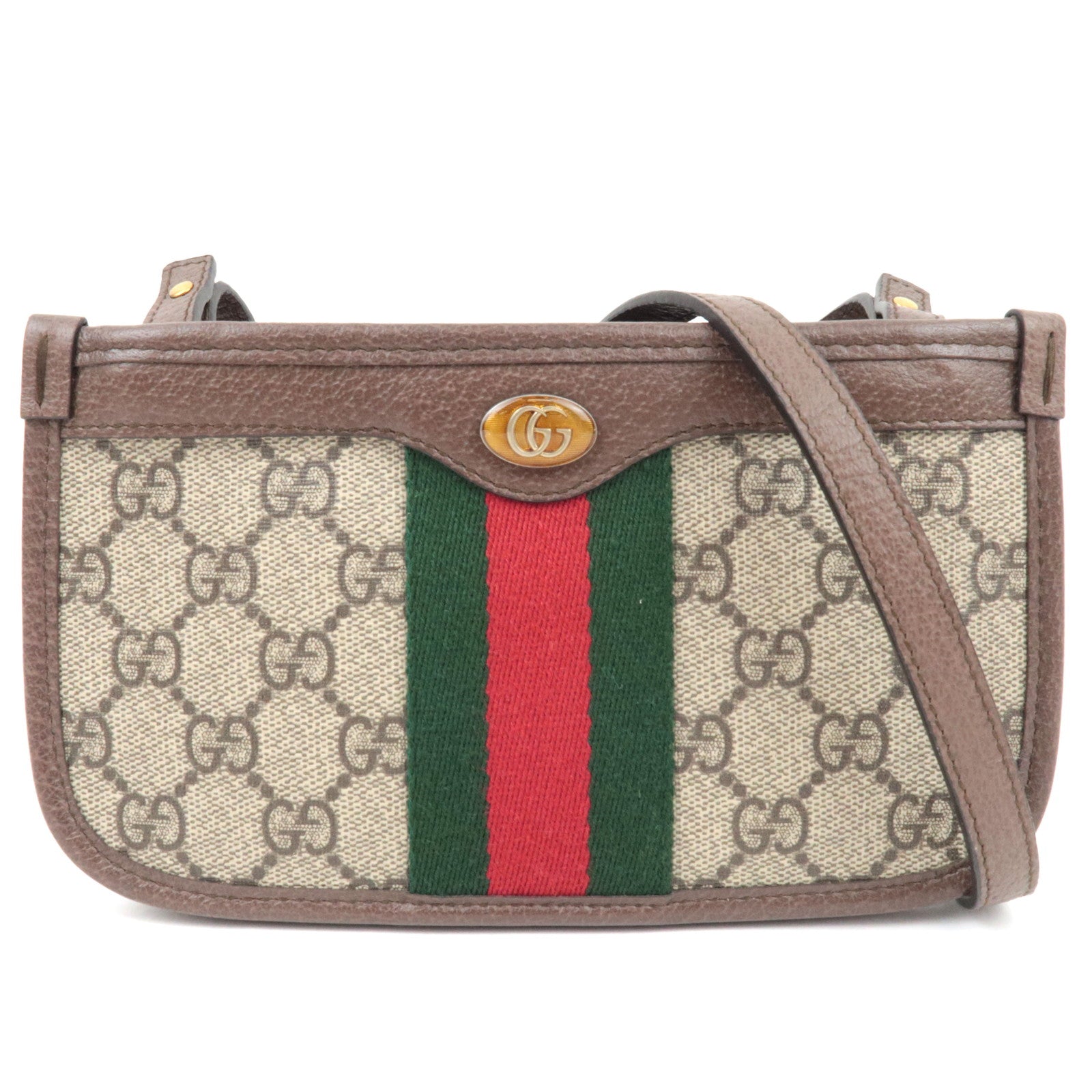 GUCCI Sherry Ophidia Shoulder Bag GG Supreme Leather Beige Brown 625753 *Dust bag79300