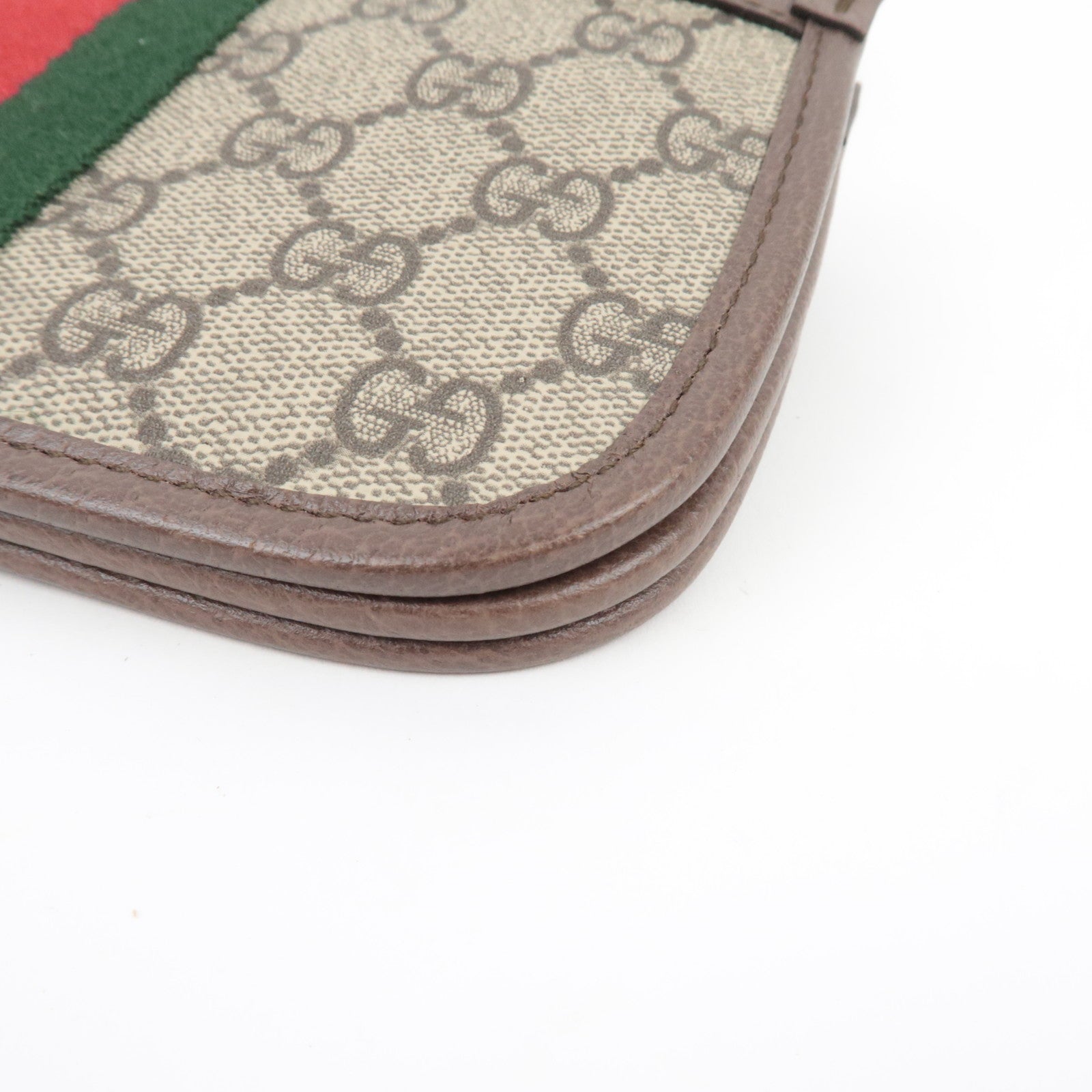 GUCCI Sherry Ophidia Shoulder Bag GG Supreme Leather Beige Brown 625753 *Dust bag