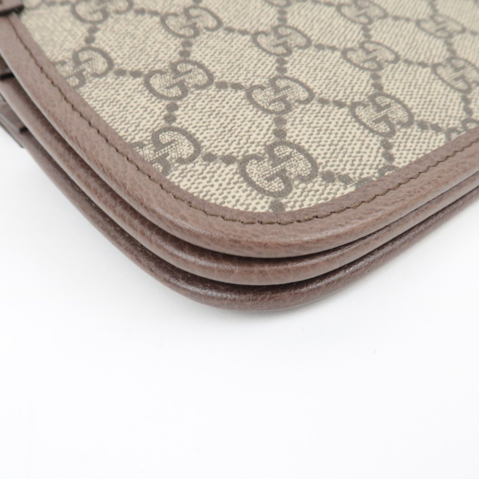 GUCCI Sherry Ophidia Shoulder Bag GG Supreme Leather Beige Brown 625753 *Dust bag