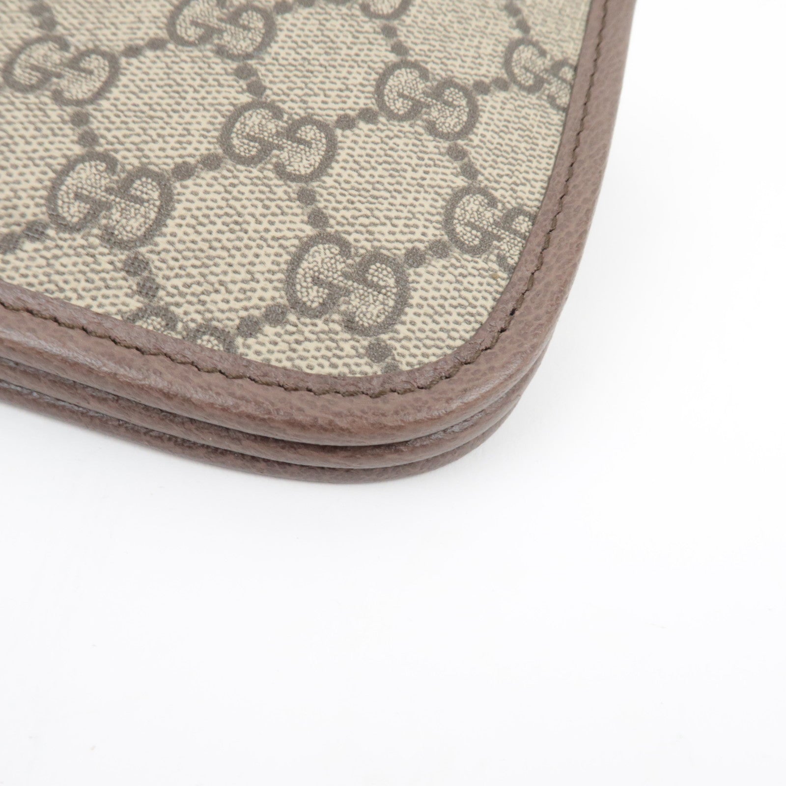 GUCCI Sherry Ophidia Shoulder Bag GG Supreme Leather Beige Brown 625753 *Dust bag