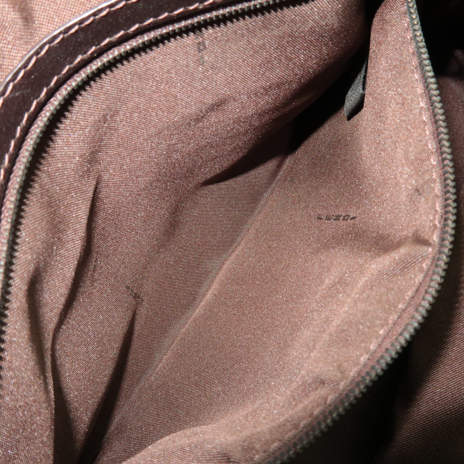 FENDI Zucchino Handbag Canvas Leather Brown Beige 8BN089