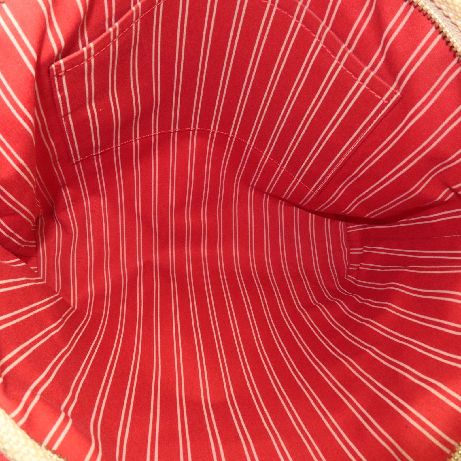 Louis Vuitton Antigua Cabas MM Tote Bag Canvas Beige Red M40035 SP0035 *Name tag