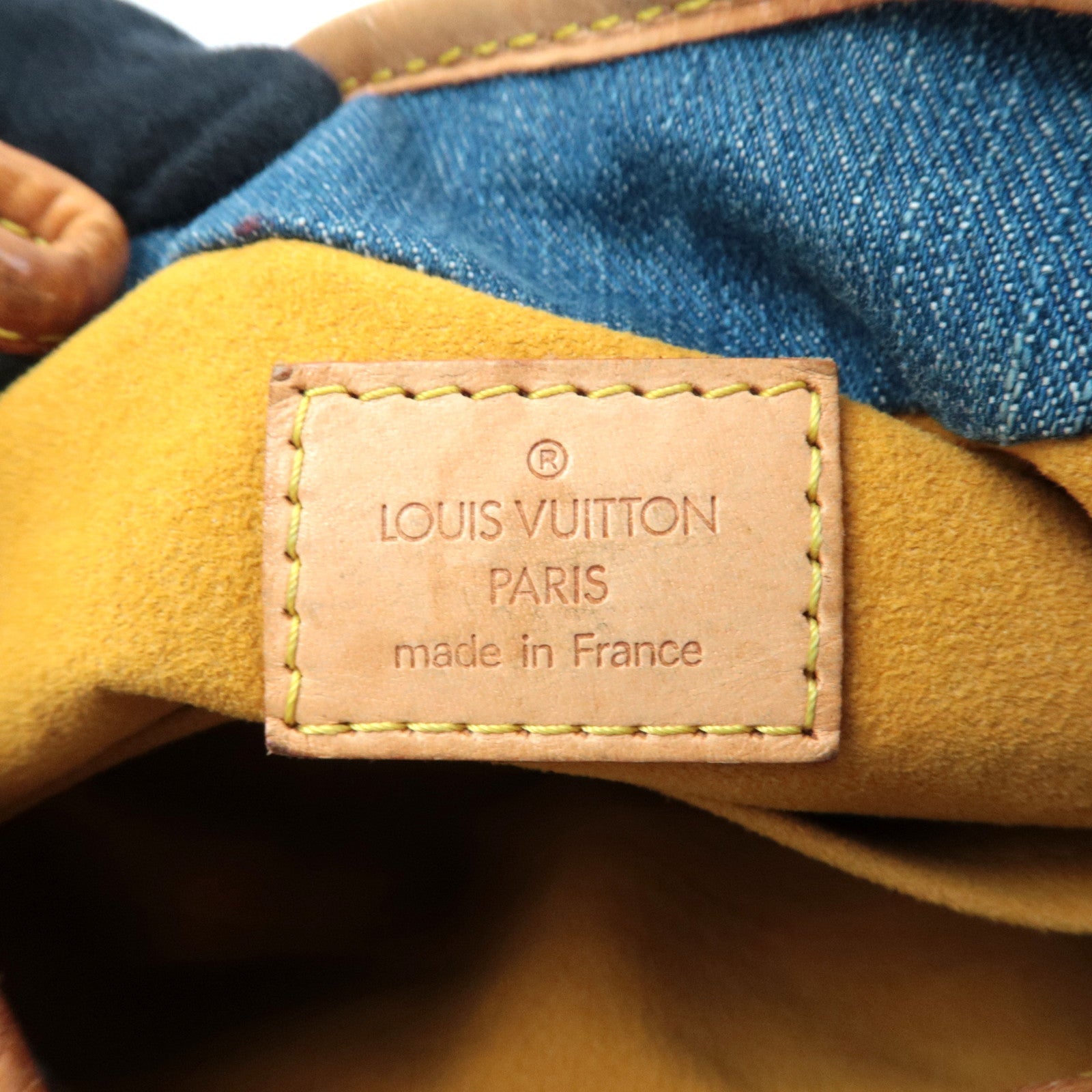 Louis Vuitton Monogram Denim Pleaty Handbag M95020 VI0085