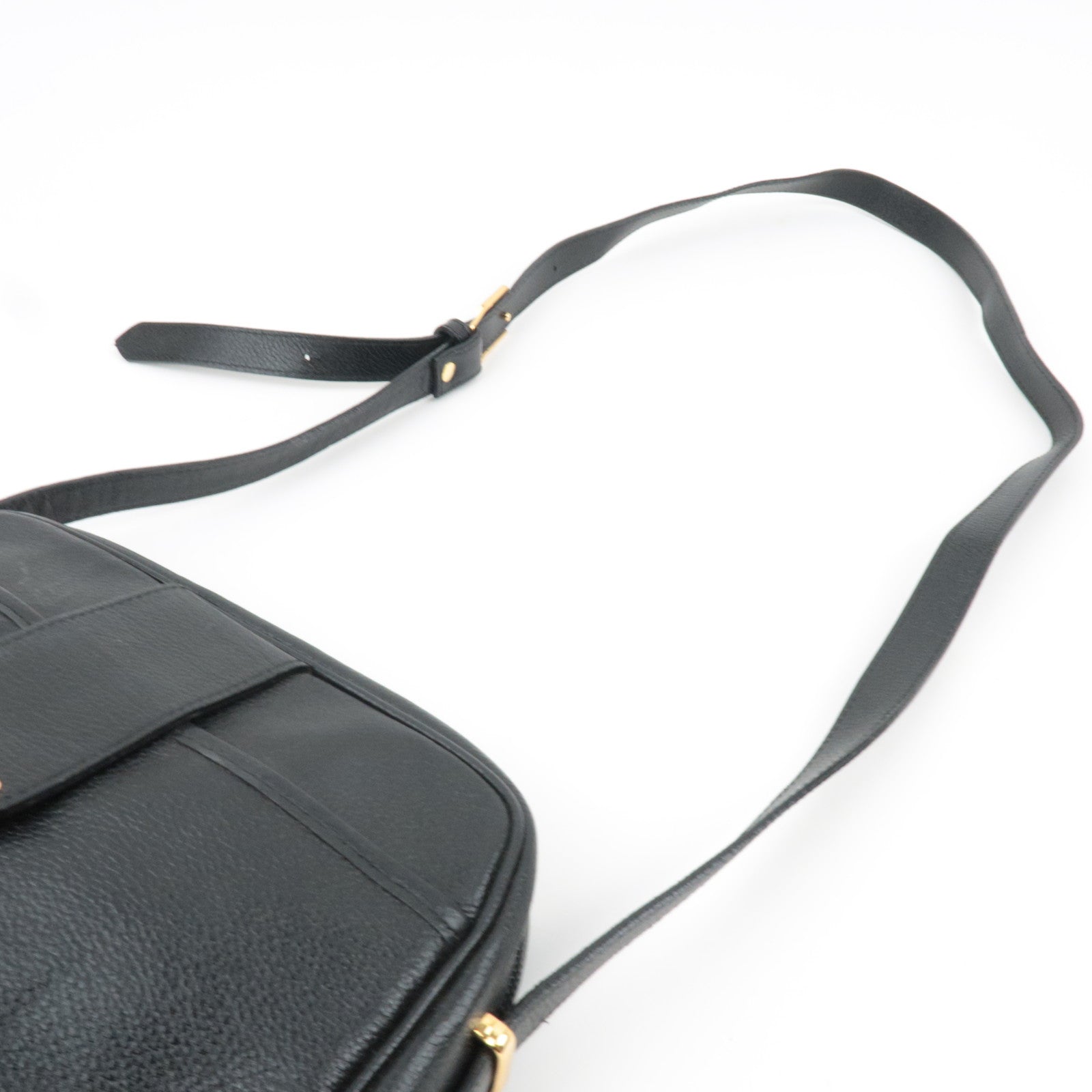 Saint Laurent YSL Shoulder Bag Leather Black