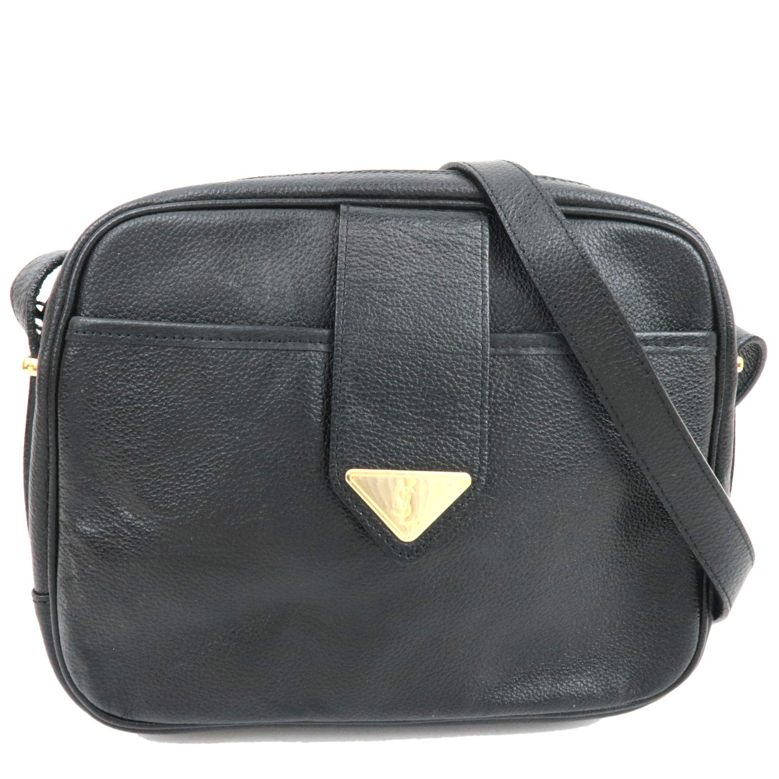 Saint Laurent YSL Shoulder Bag Leather Black79325
