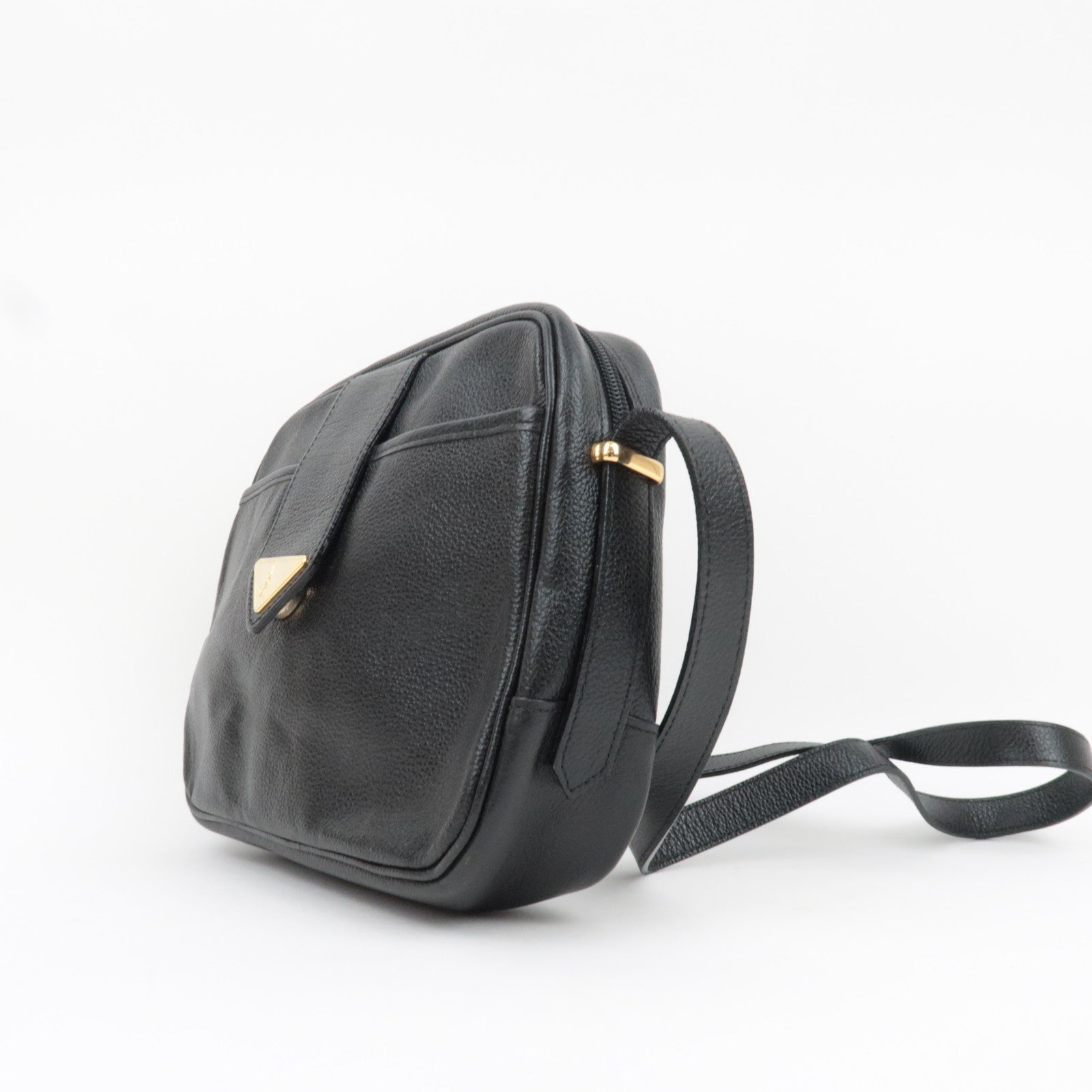 Saint Laurent YSL Shoulder Bag Leather Black