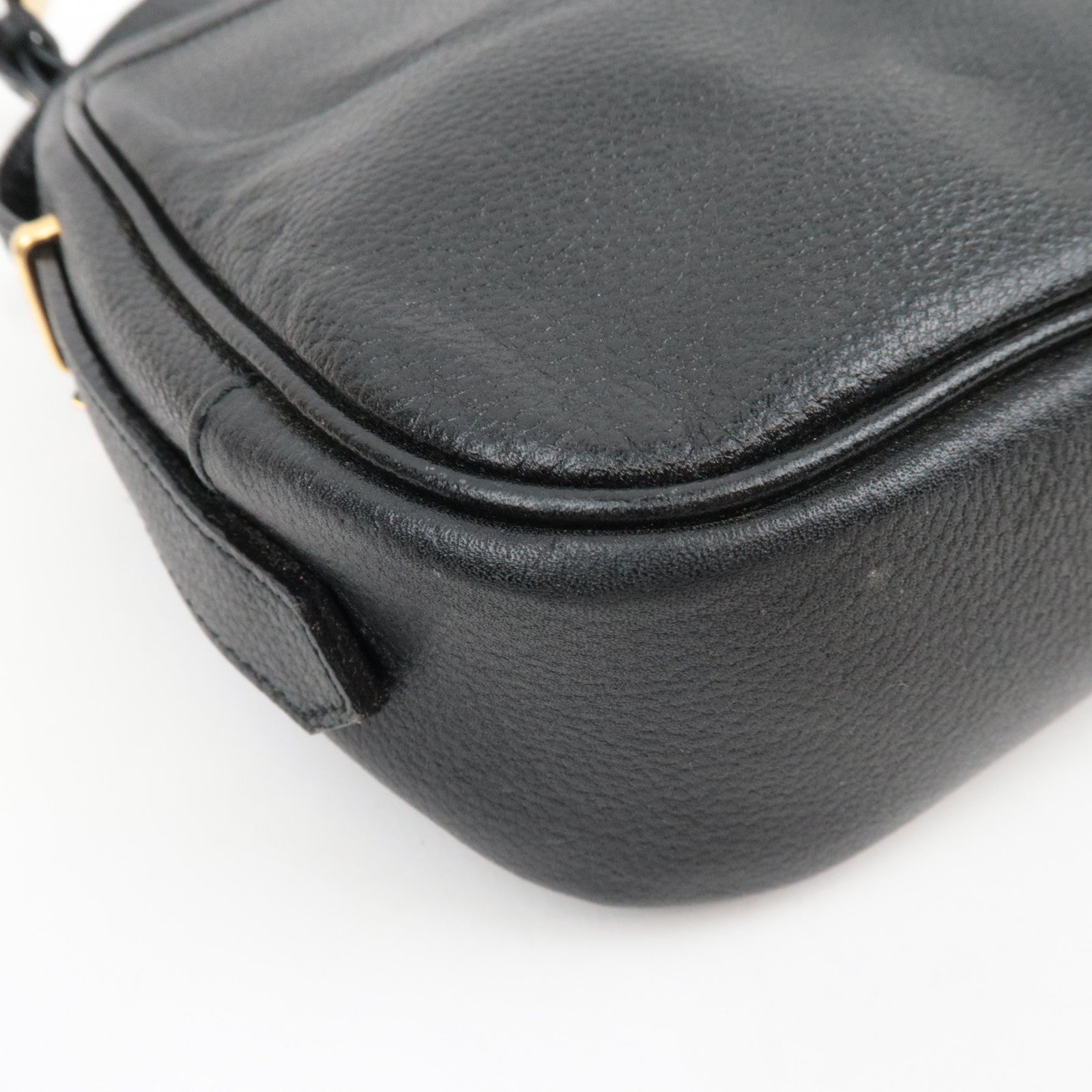 Saint Laurent YSL Shoulder Bag Leather Black
